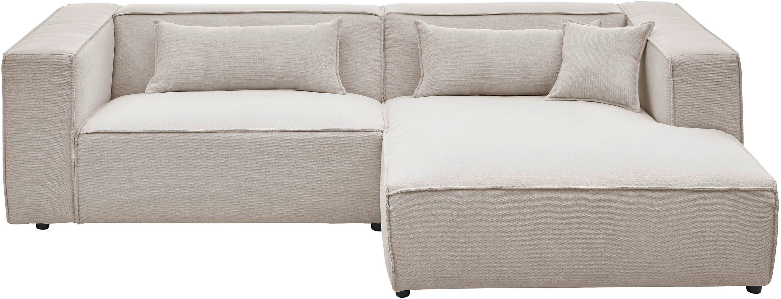LeGer Home by Lena Gercke Ecksofa PIARA mit Kedernaht, Cord, Leinenoptik o. günstig online kaufen
