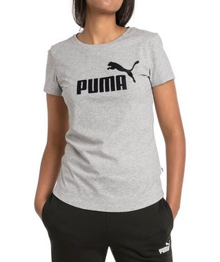 PUMA T-Shirt Damen T-Shirt - Essentials Logo Tee, Rundhals
