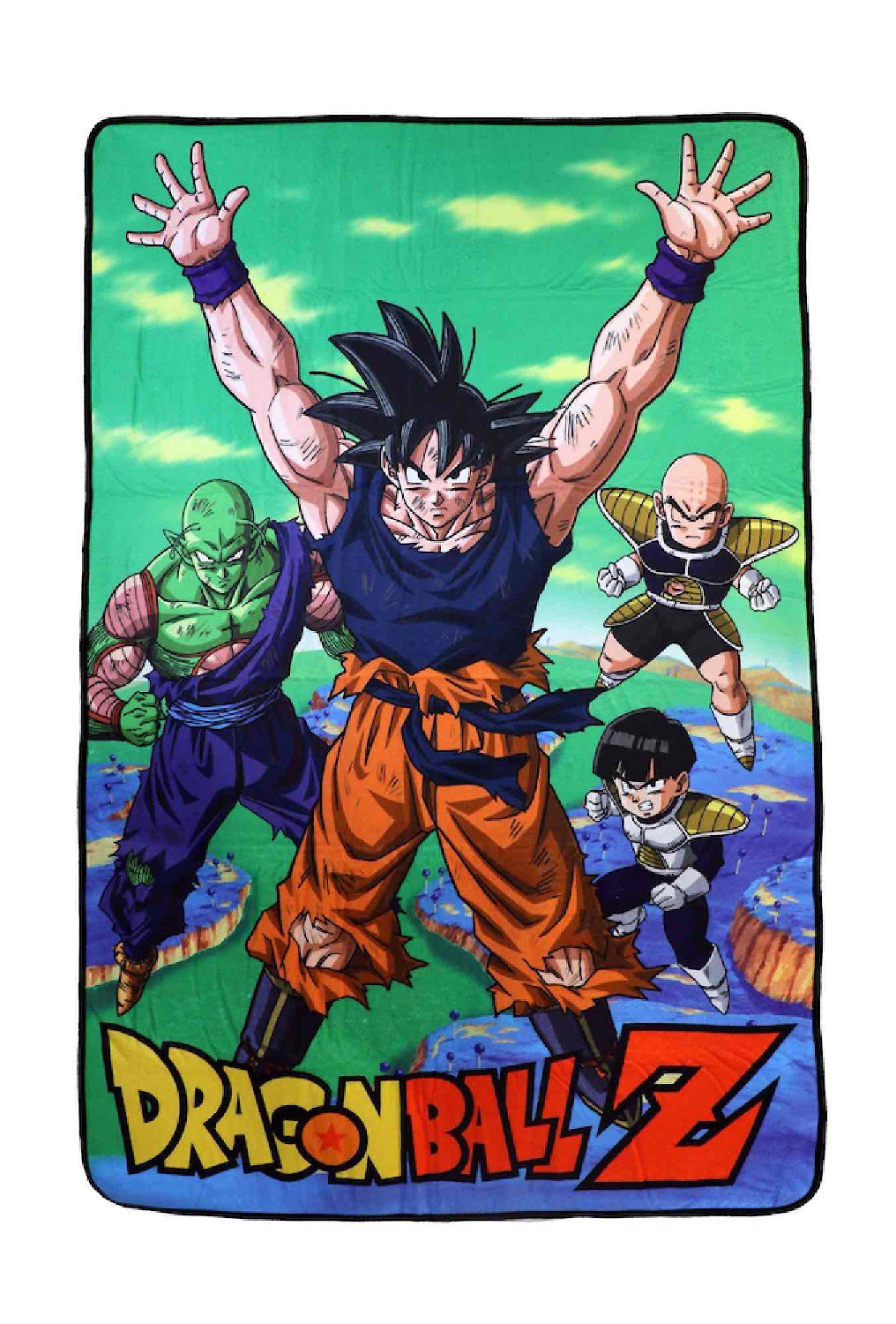 Bettwäsche Dragon Ball Z Fleece Decke Goku, Piccolo, Gohan, Krilin, SD Toys