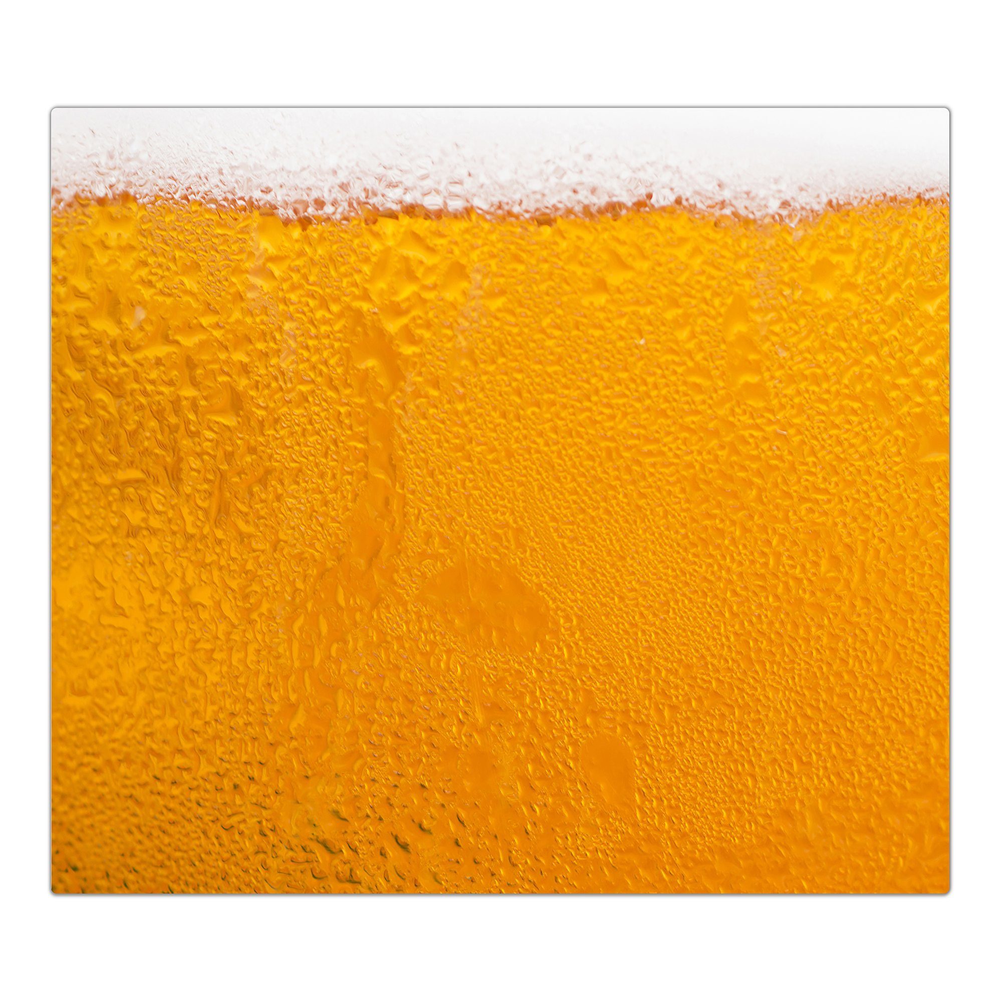 Textur, Herdabdeckplatte Primedeco aus tlg) Glas, Glas Herd-Abdeckplatte (1 Spritzschutz Bier