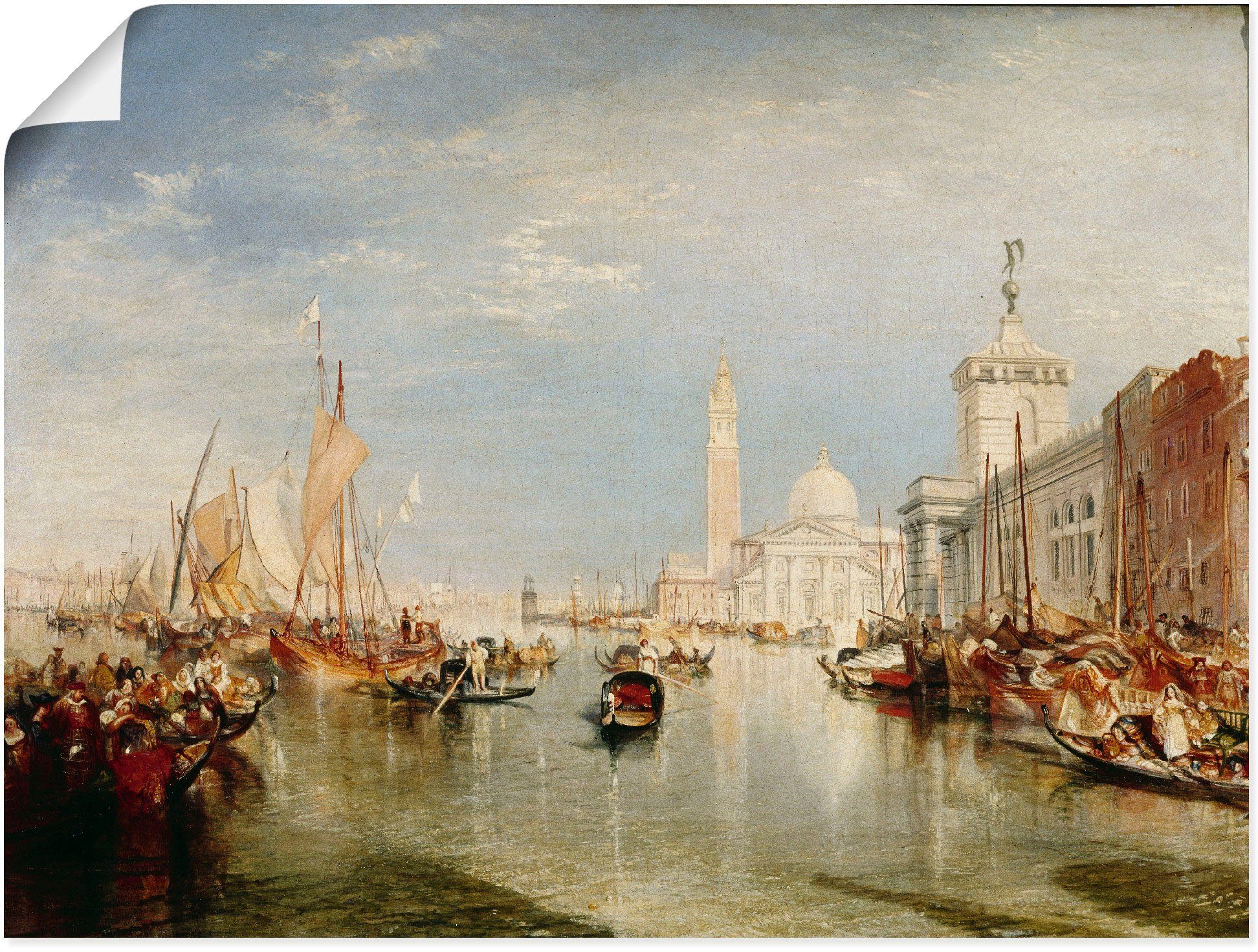 Dogana versch. Poster und Italien S. Venedig, als Artland in Wandbild Leinwandbild, Wandaufkleber (1 Giorgio St), oder Größen Maggiore.,