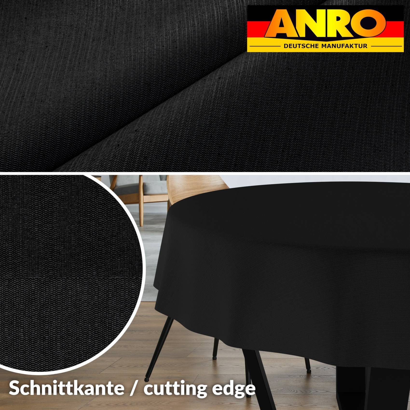 ANRO Tischdecke Hochwertig Tischwäsche mit Beschichtung (Einzelstück 1-tlg), Premium TEFLON und 2-Fache Acryl Beschichtung