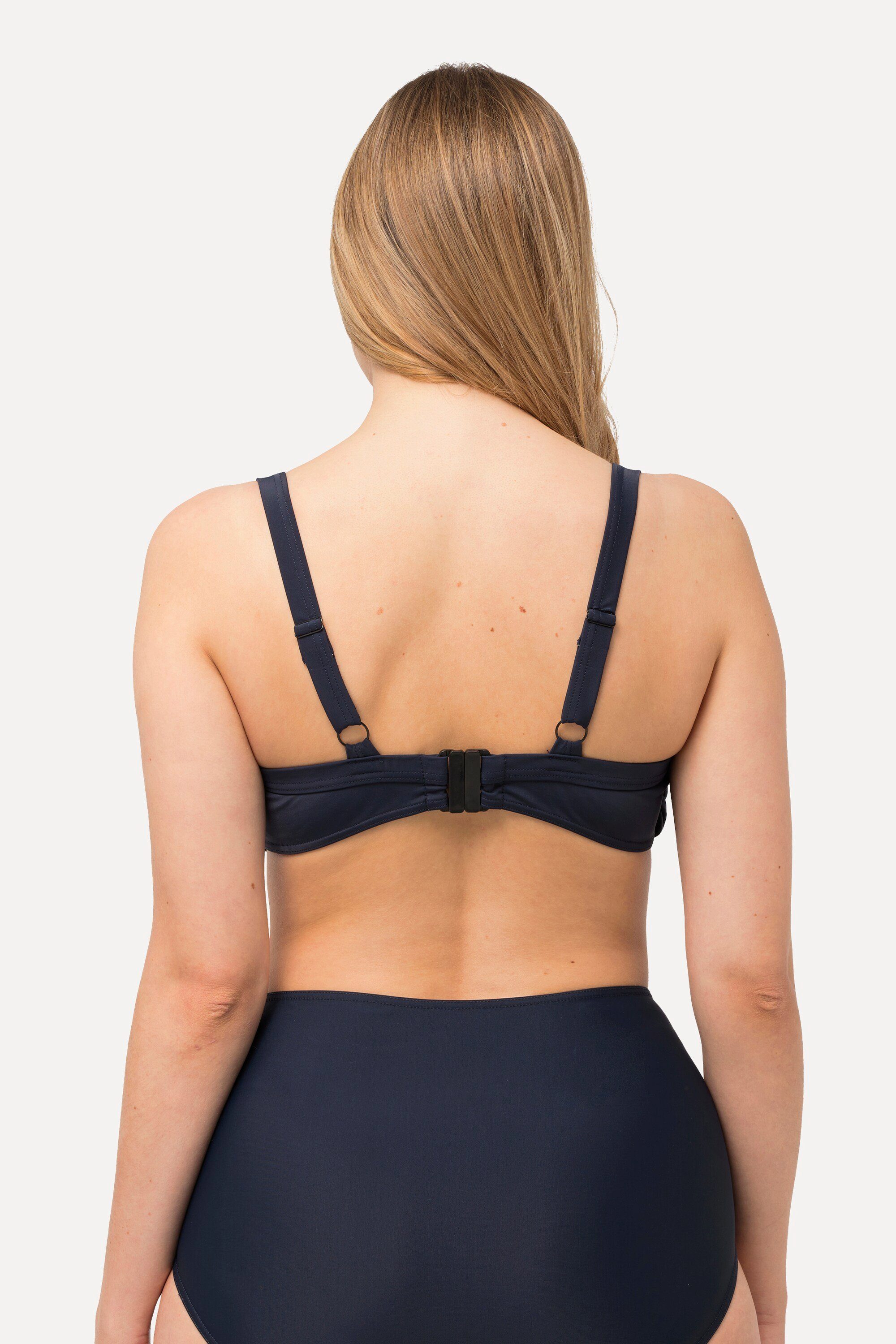 Ulla Popken Bustier-Bikini Bikini-Top Drapierung Softcups Träger verstellbar