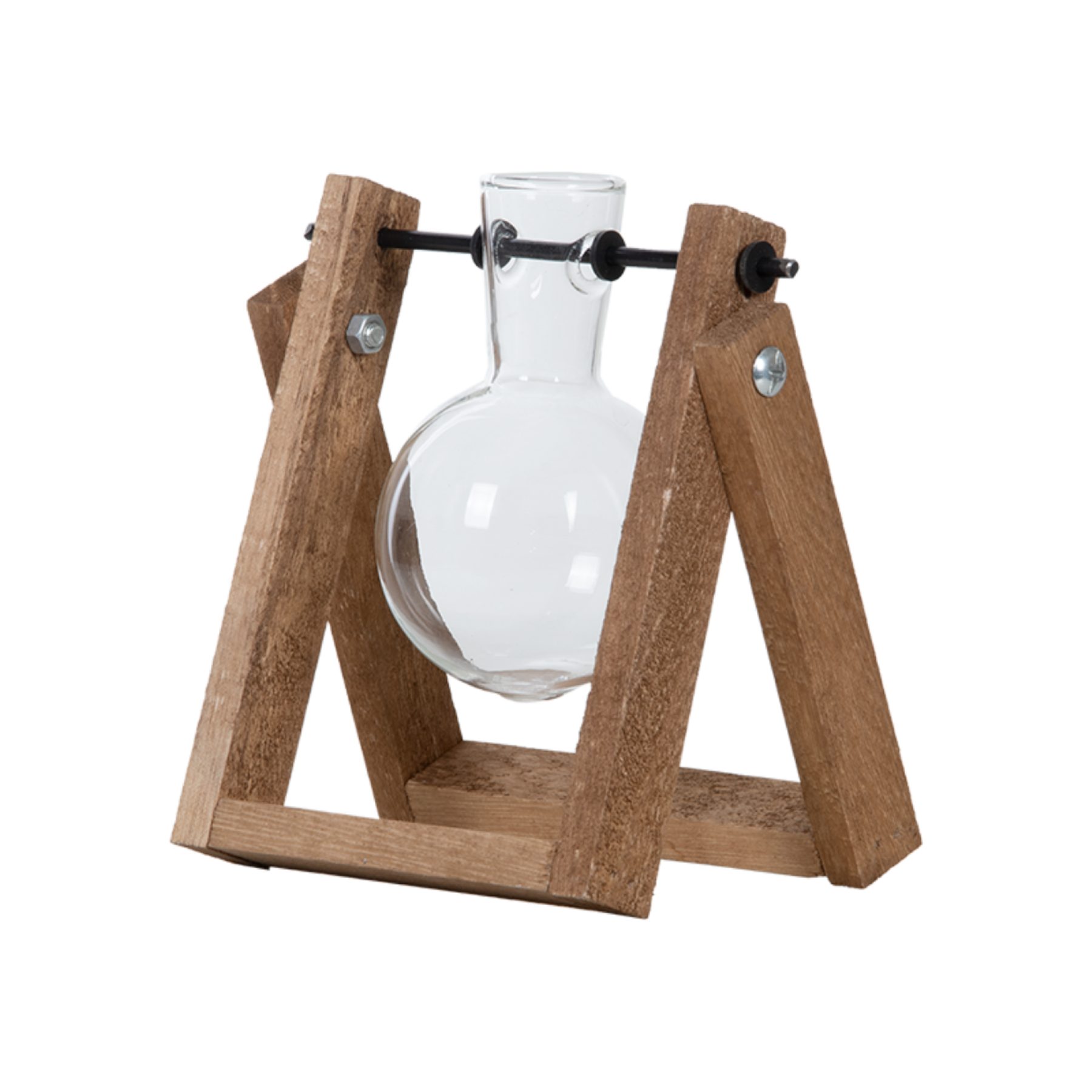 Übertopf Hängende Steckling-Vase aus Glas mit Holzgestell – für Stecklinge