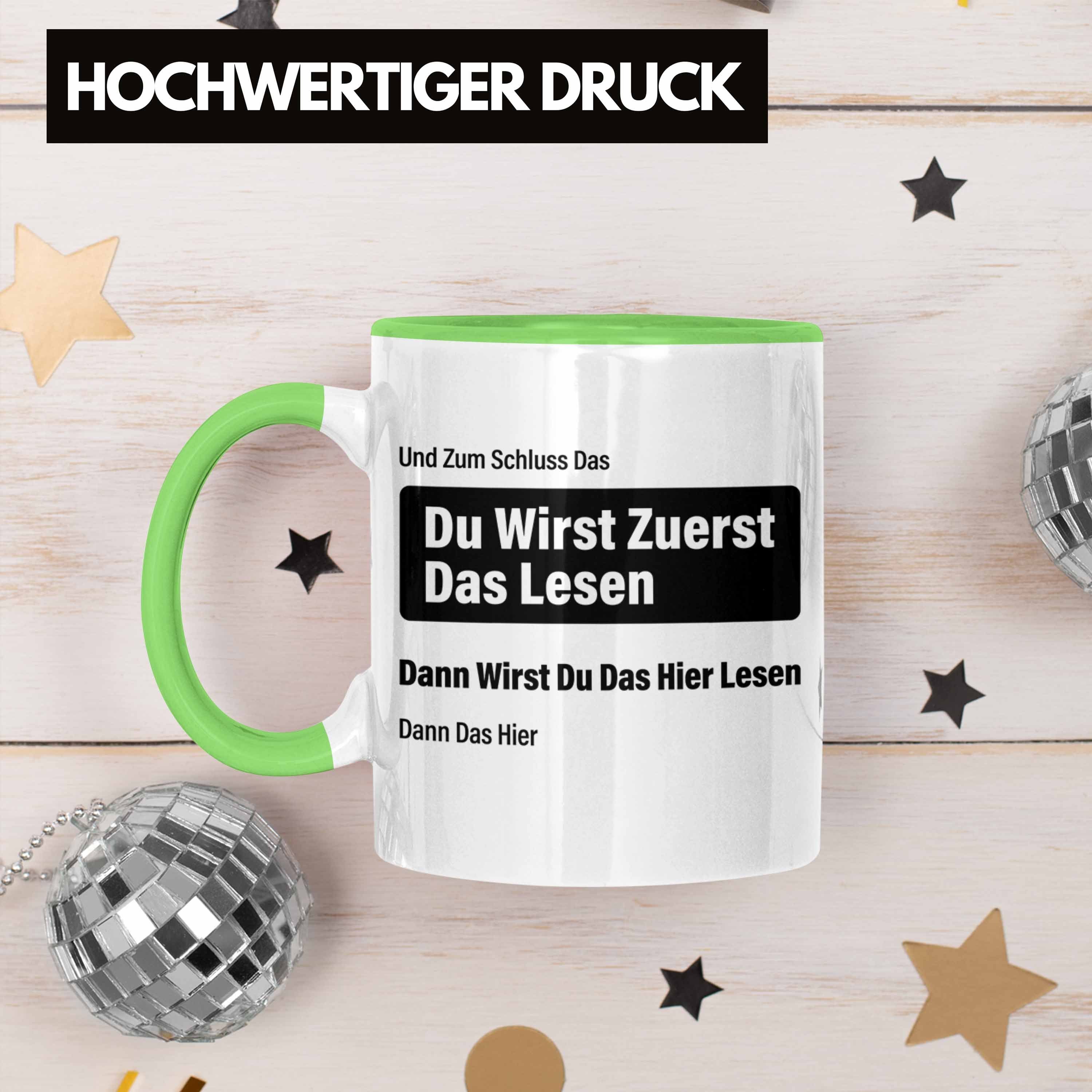 Trendation Tasse Erst Kollege Trendation Arbeit Das Kollegin Sprüche Bürotasse Grün Lesen Du Wirst Tasse Lustiger Spruch - Gadget