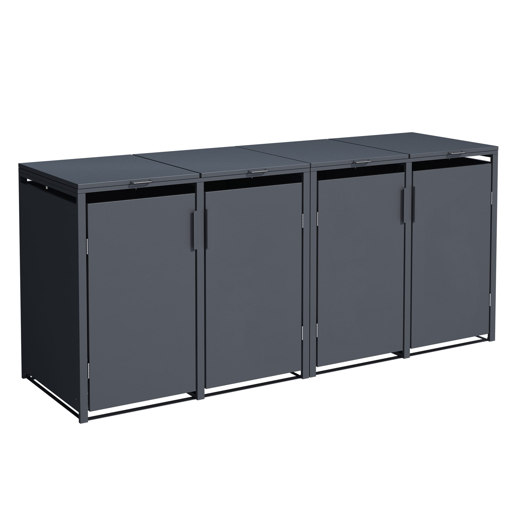 MBOX24 Mülltonnenbox MBOX24 Smartbox Mülltonnenbox für 120L/240L aus verzinktem Stahl