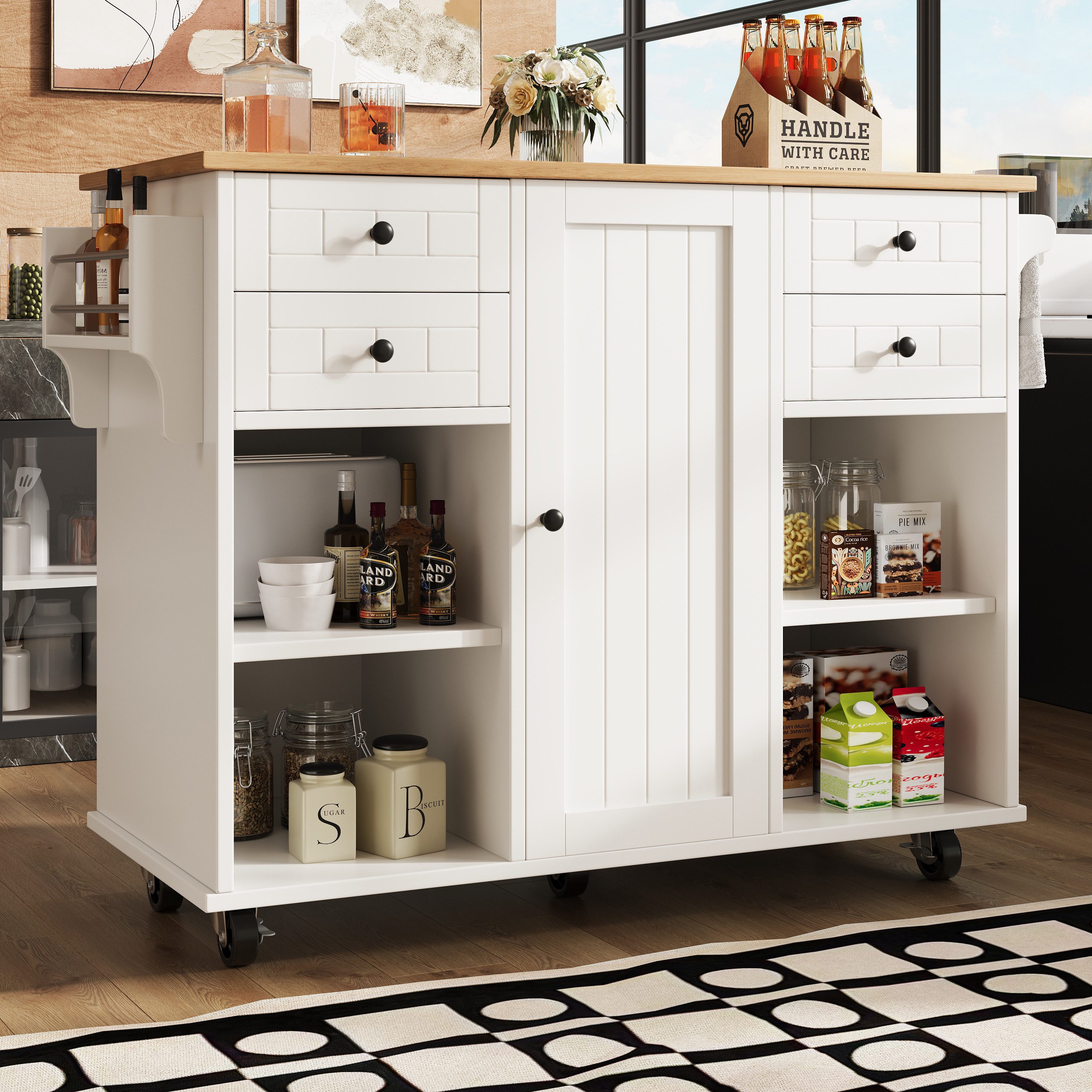 HAUSS SPOLE Küchenwagen 127×46×91,5cm mit Stauraum günstig online kaufen