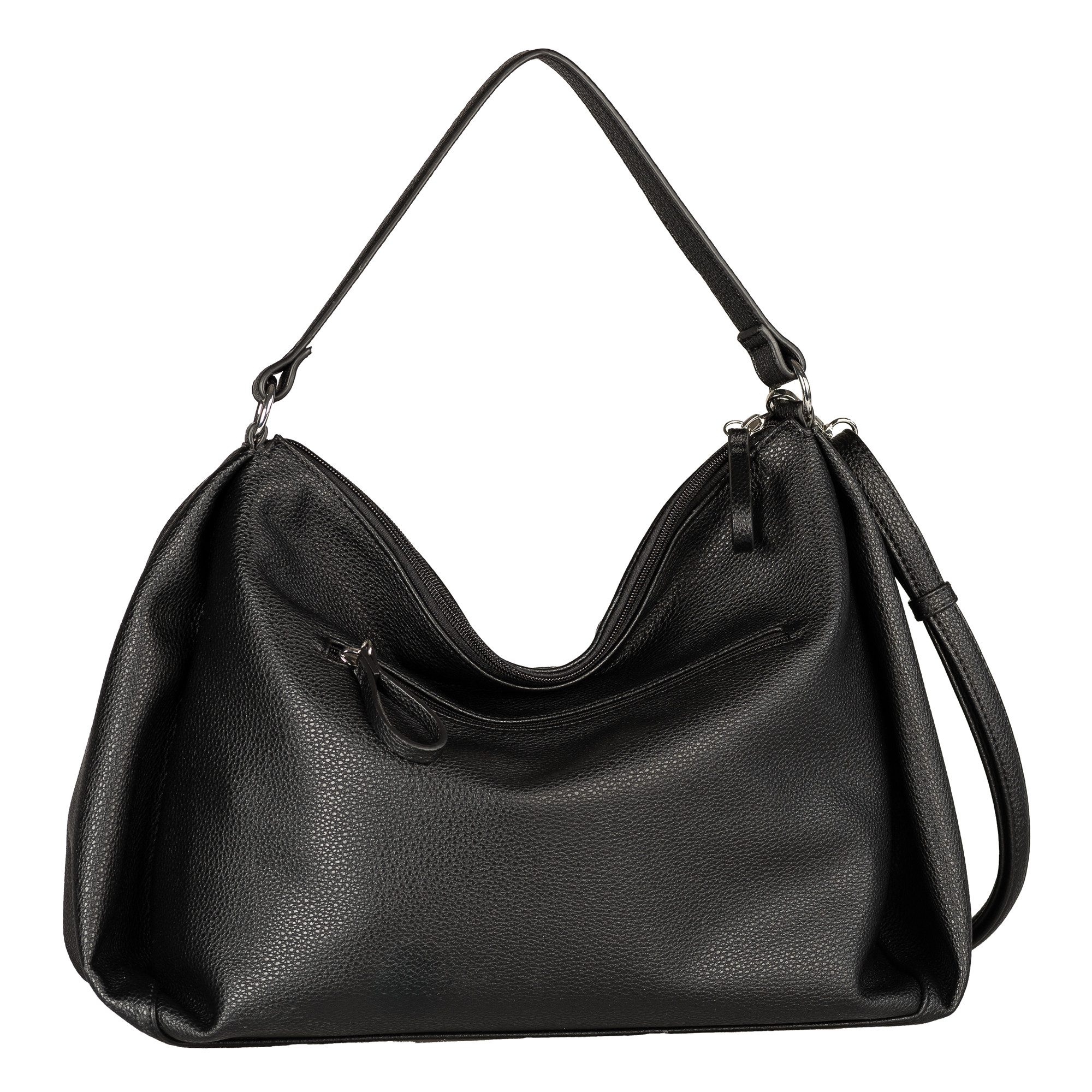 TOM TAILOR Hobo Cassia, leicht genarbtes Lederimitat mit ausgefeiltem Schnitt für viel Volumen