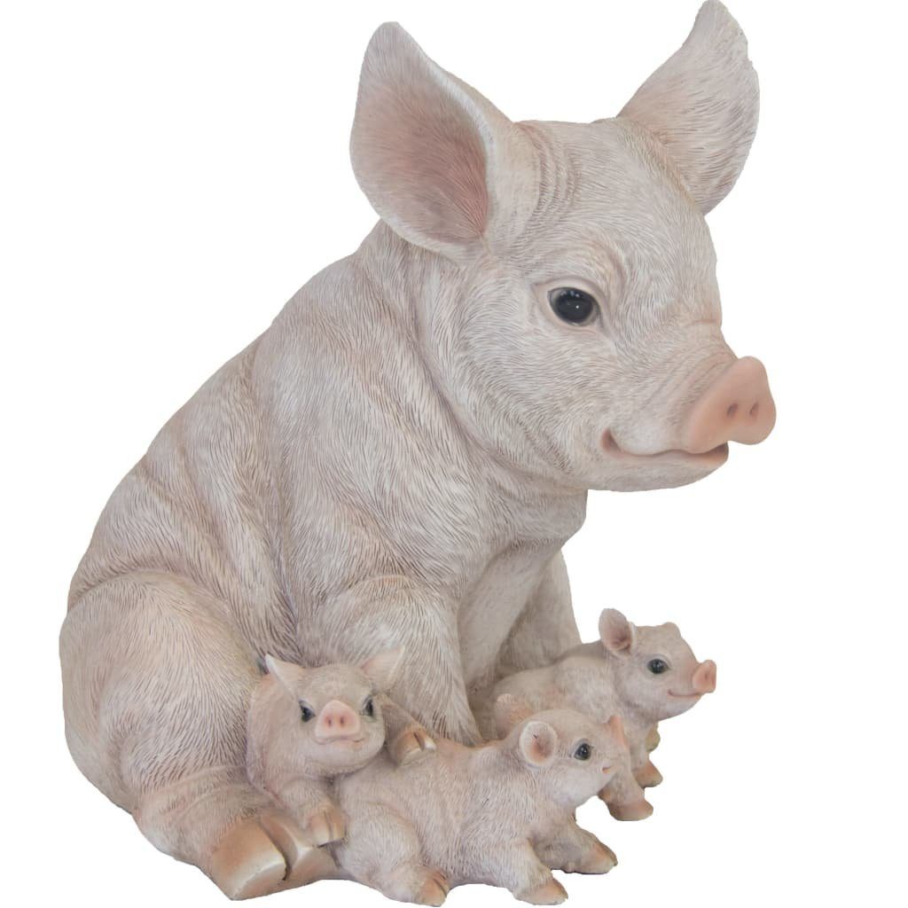 Esschert Design BV Tierfigur Schwein mit Ferkeln 19,4×22,3×24,3 cm | Tierfiguren