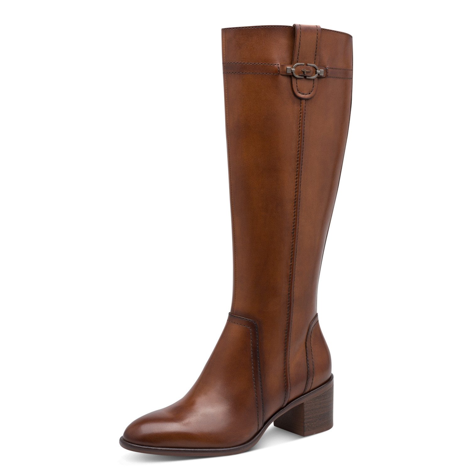 Tamaris Stiefel Blockabsatz, Langschaftstiefel mit Zierschnalle