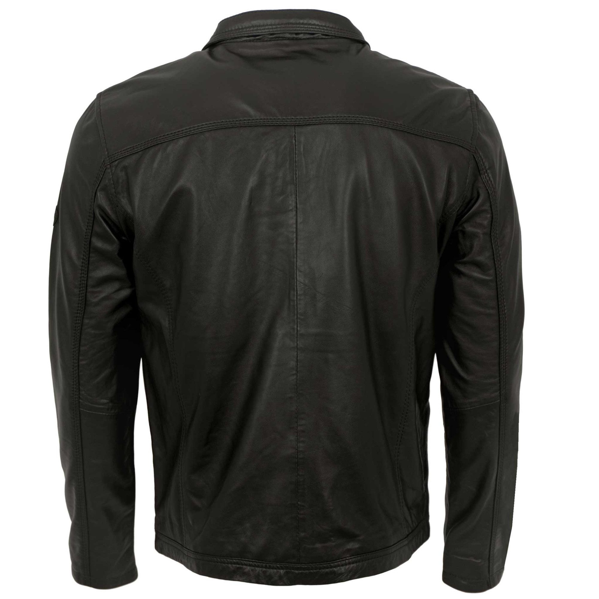 bugatti Lederjacke BGT-022/M Bugatti - Herren Lederjacke Lammnappa schwarz