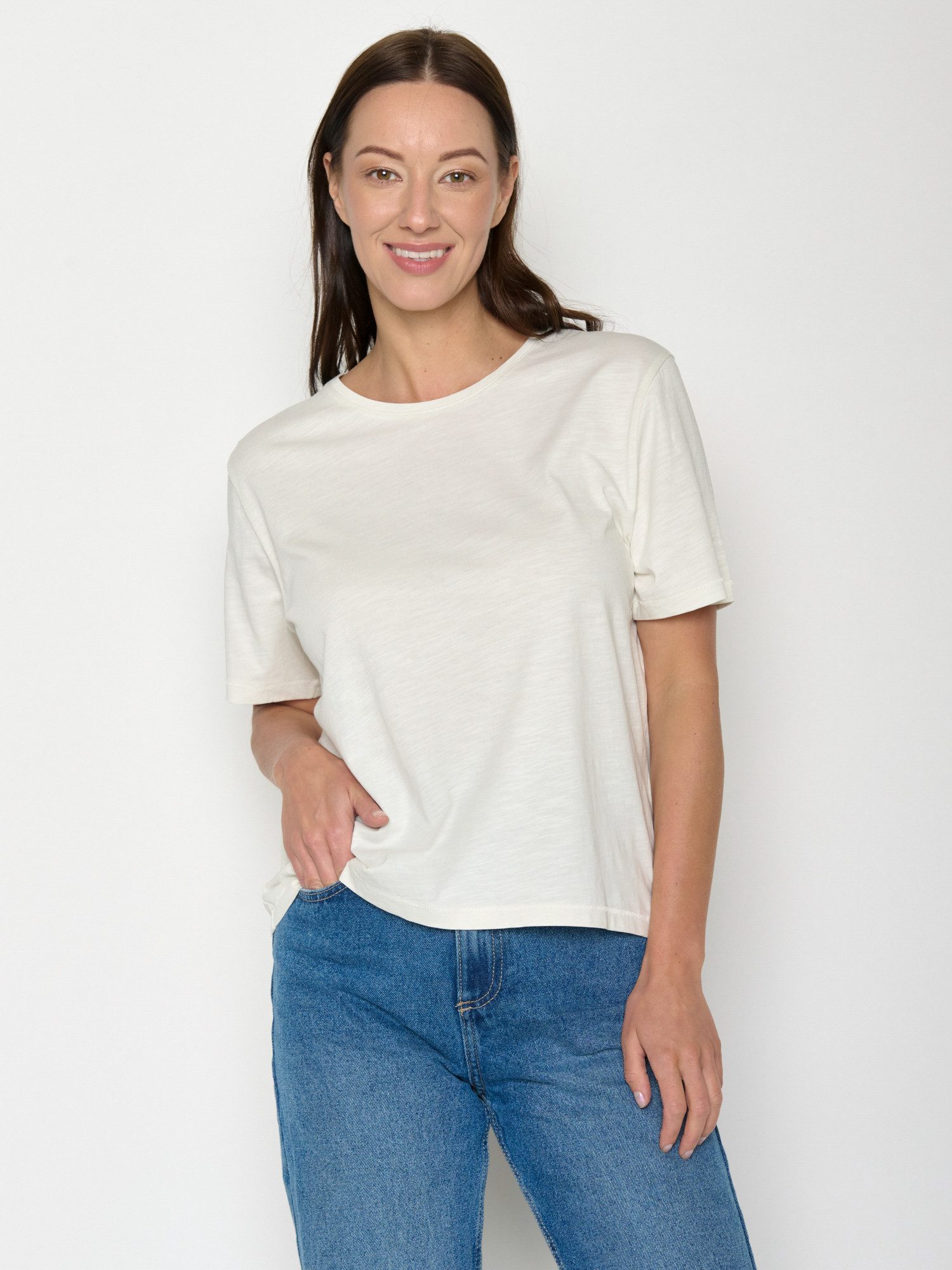 GreenBomb T-Shirt Nova Basic (1-tlg., 1) Flammgarn, lockerer Schnitt, entspannter längerer Ärmel