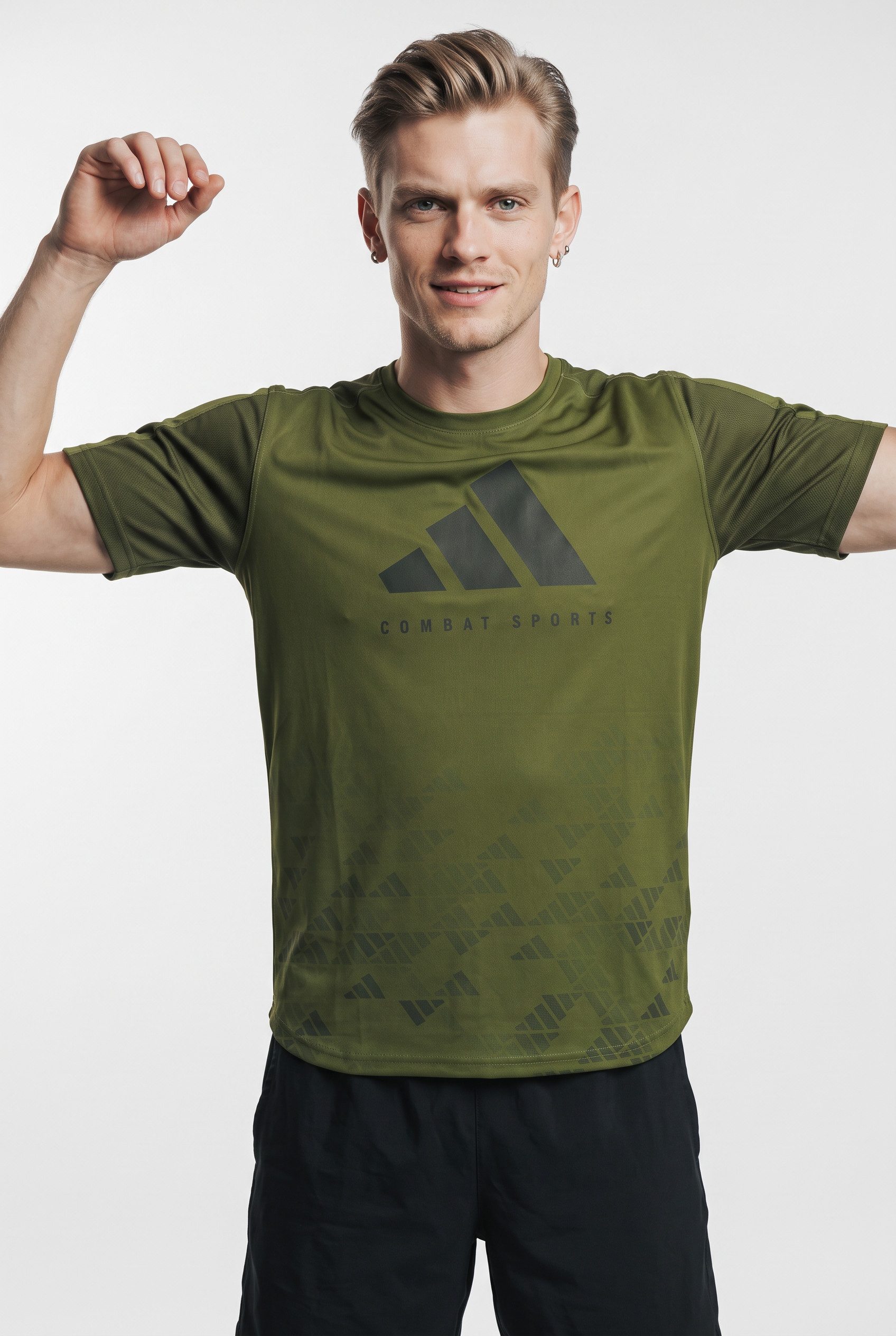 adidas Performance Trainingsshirt adidas Tech Line Men´s T-Shirt COMBAT SPORTS mit Rundhalsausschnitt, kurze Ärmel, atmungsaktiv, leichtes Gewicht
