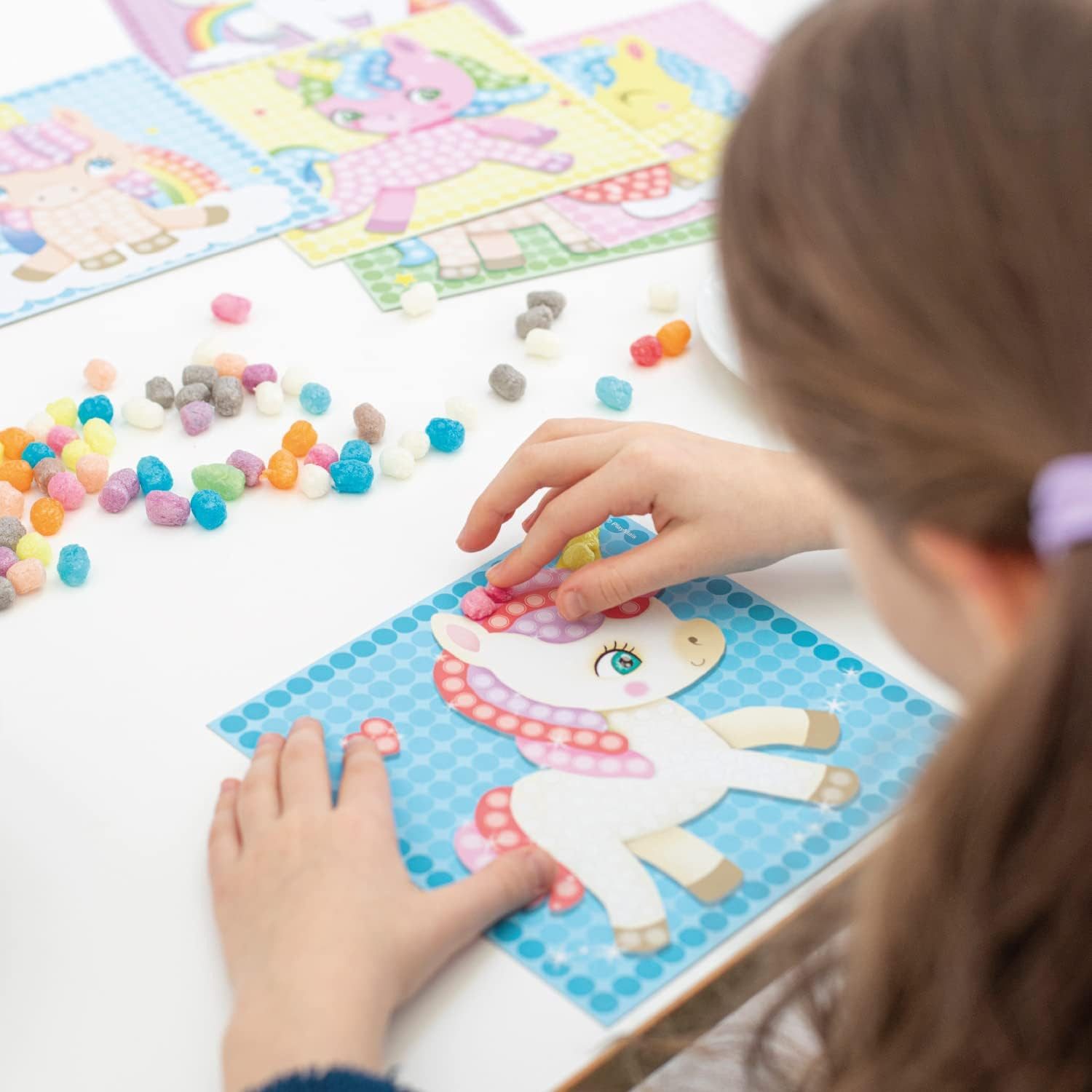 PlayMais Kreativset Playmais MOSAIC Dream Pony Kreativ-Set 2.300 Stück & 6 Klebebilder 5+