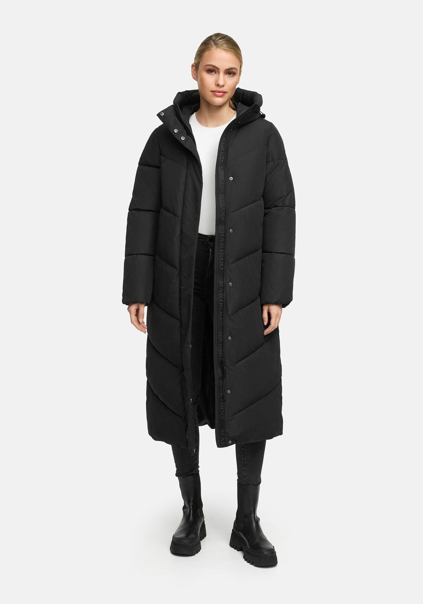 Marikoo Winterjacke Ranja mit fester Kapuze und hohem Stehkragen
