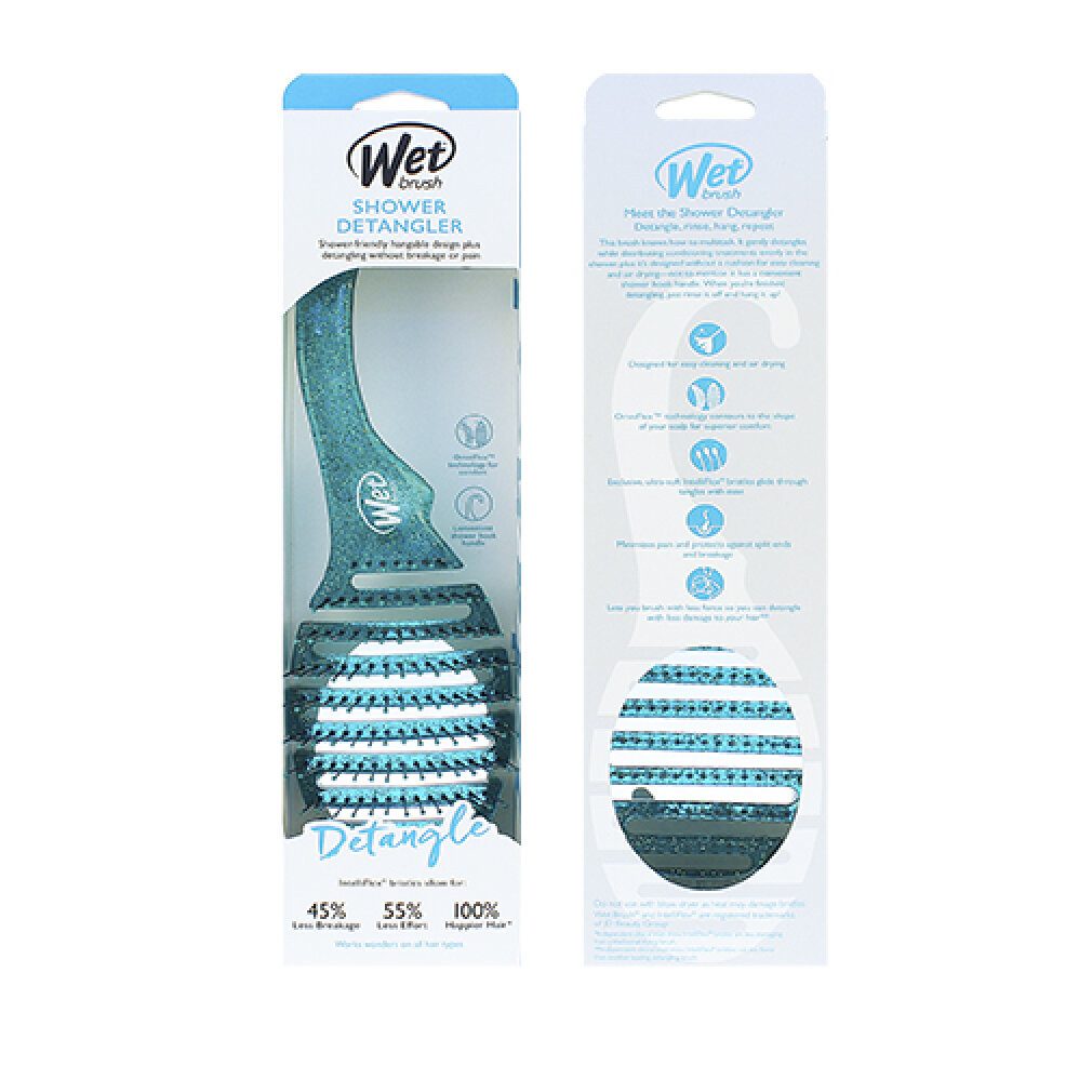 The Wet Brush Haarbürste Wet Brush Shower Detangler Haarbürste Teal Glitter