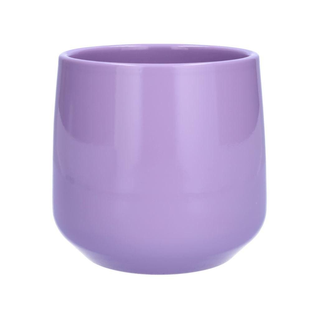 INNA-Glas Blumentopf Übertopf ZIOKA aus Keramik, lila, 26 cm, Ø 29 cm