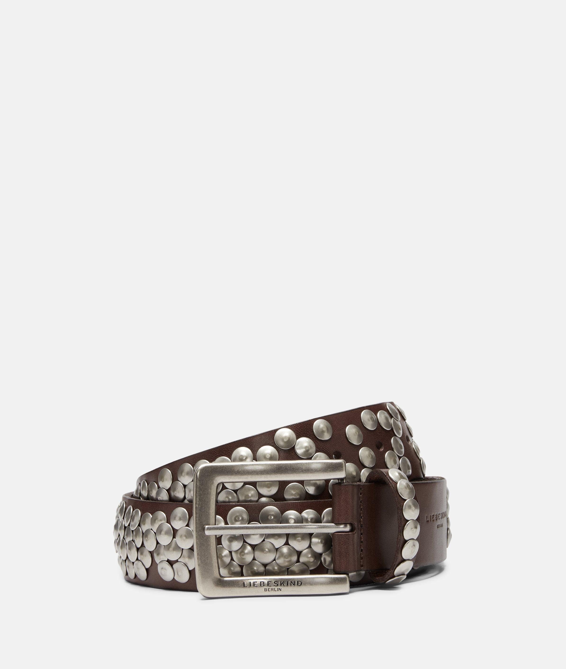 Liebeskind Berlin Ledergürtel Taillengürtel Breiter Nietengürtel aus Rindsl günstig online kaufen