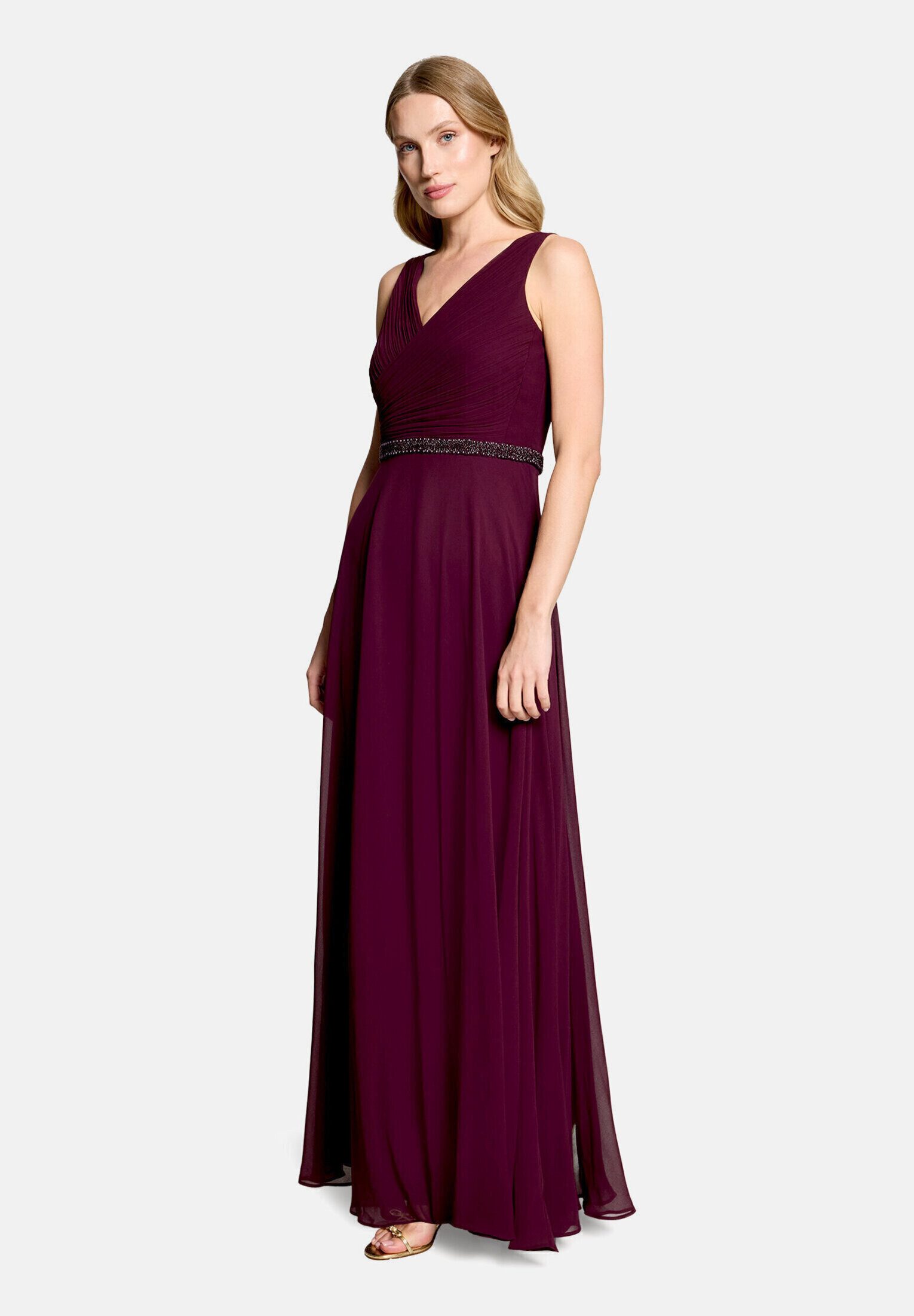 Vera Mont Abendkleid Damen mit Plissee Dekoelemente