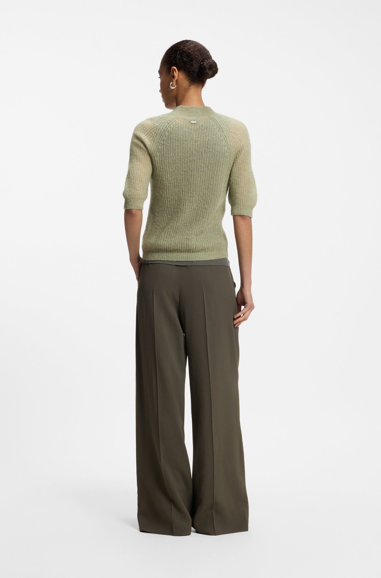 BOSS Strickpullover Fewe aus Alpakawolle (1-tlg)