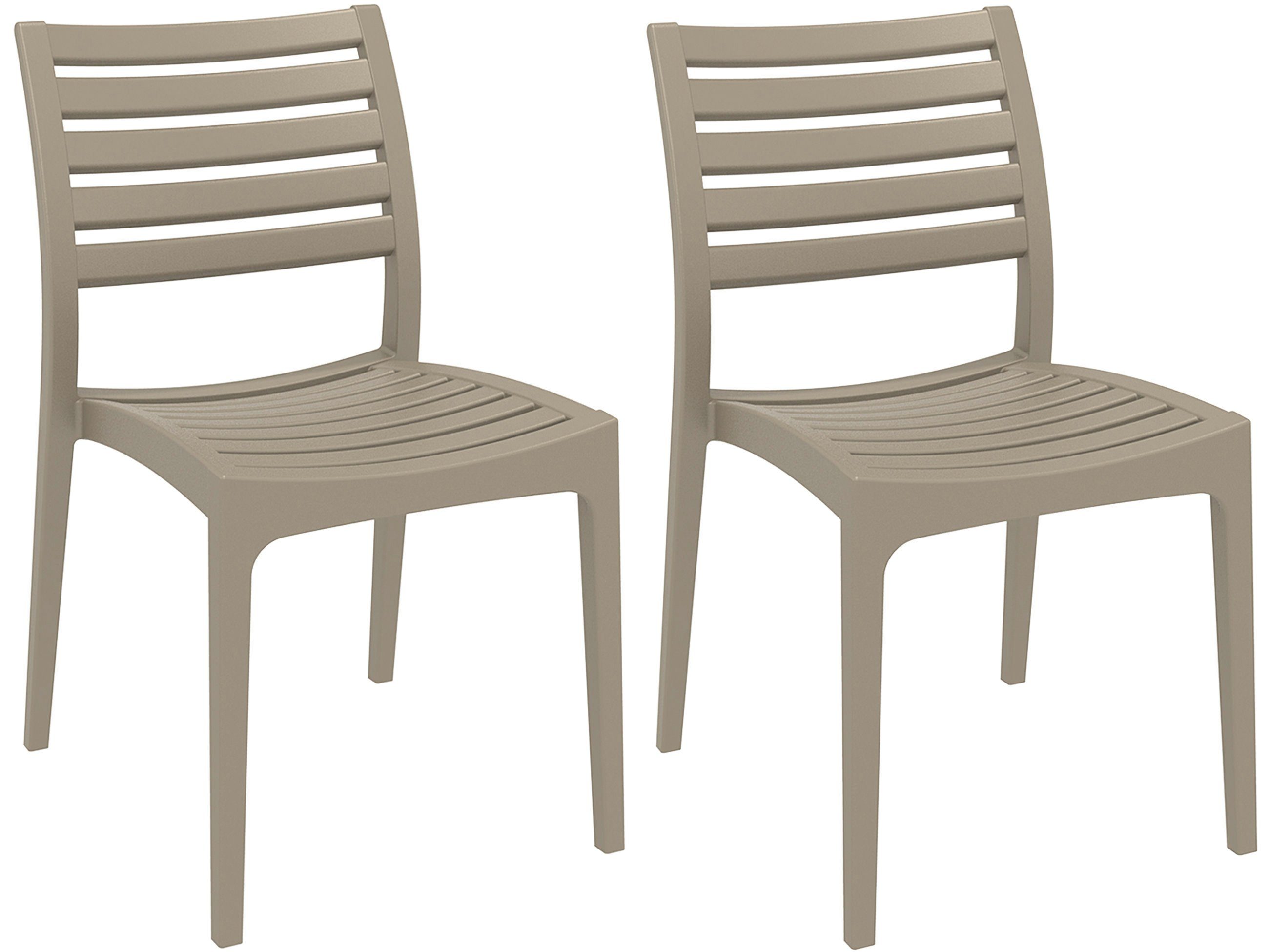 CLP Gartenstuhl Ares (2er Set), Kunststoff, günstig online kaufen