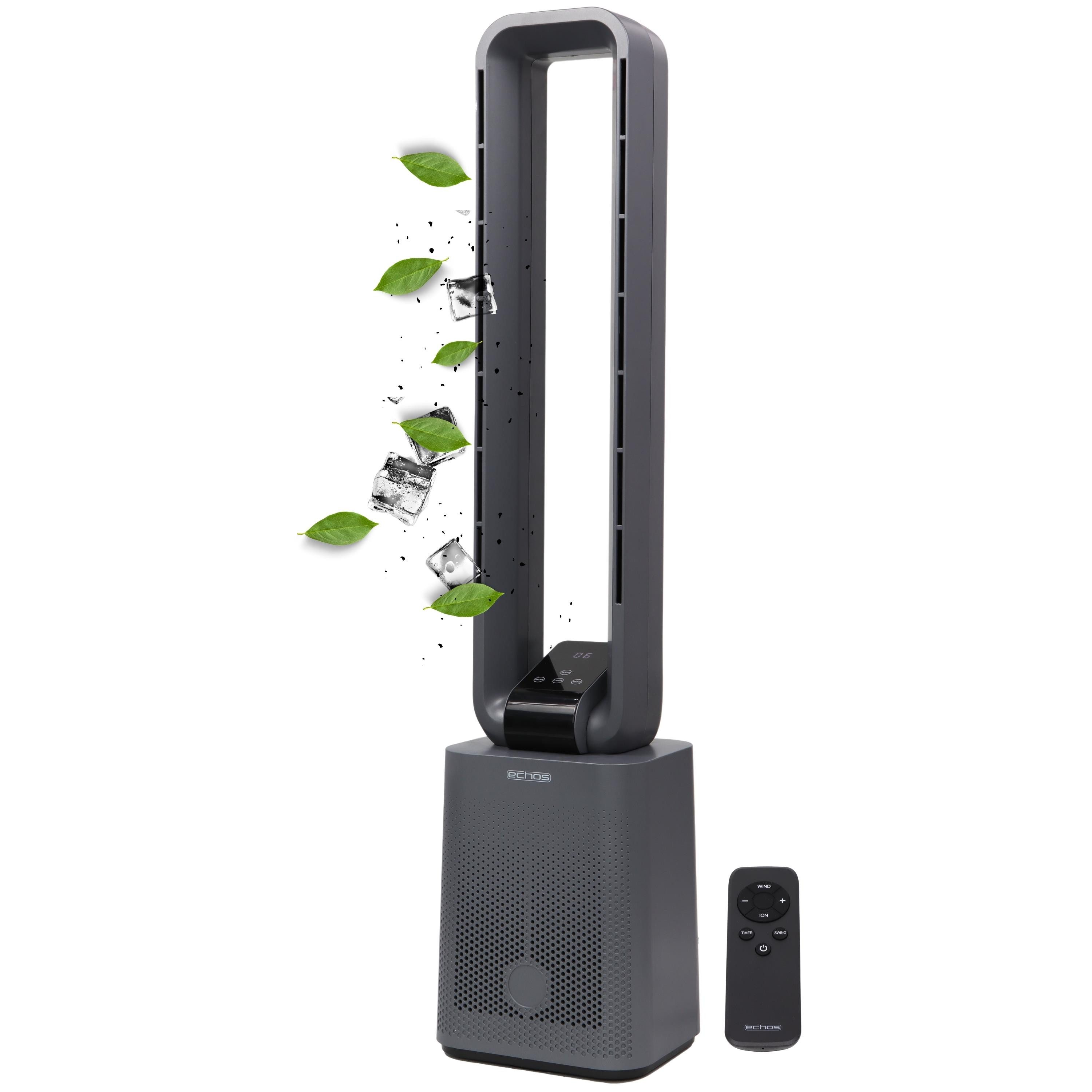 echos Turmventilator Eco-118, Fernbedienung, Oszillierend, 15h Timer