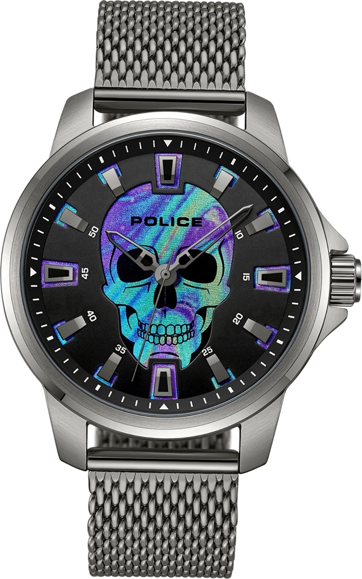 Police Quarzuhr Police Herrenuhr Edelstahl grau, günstig online kaufen