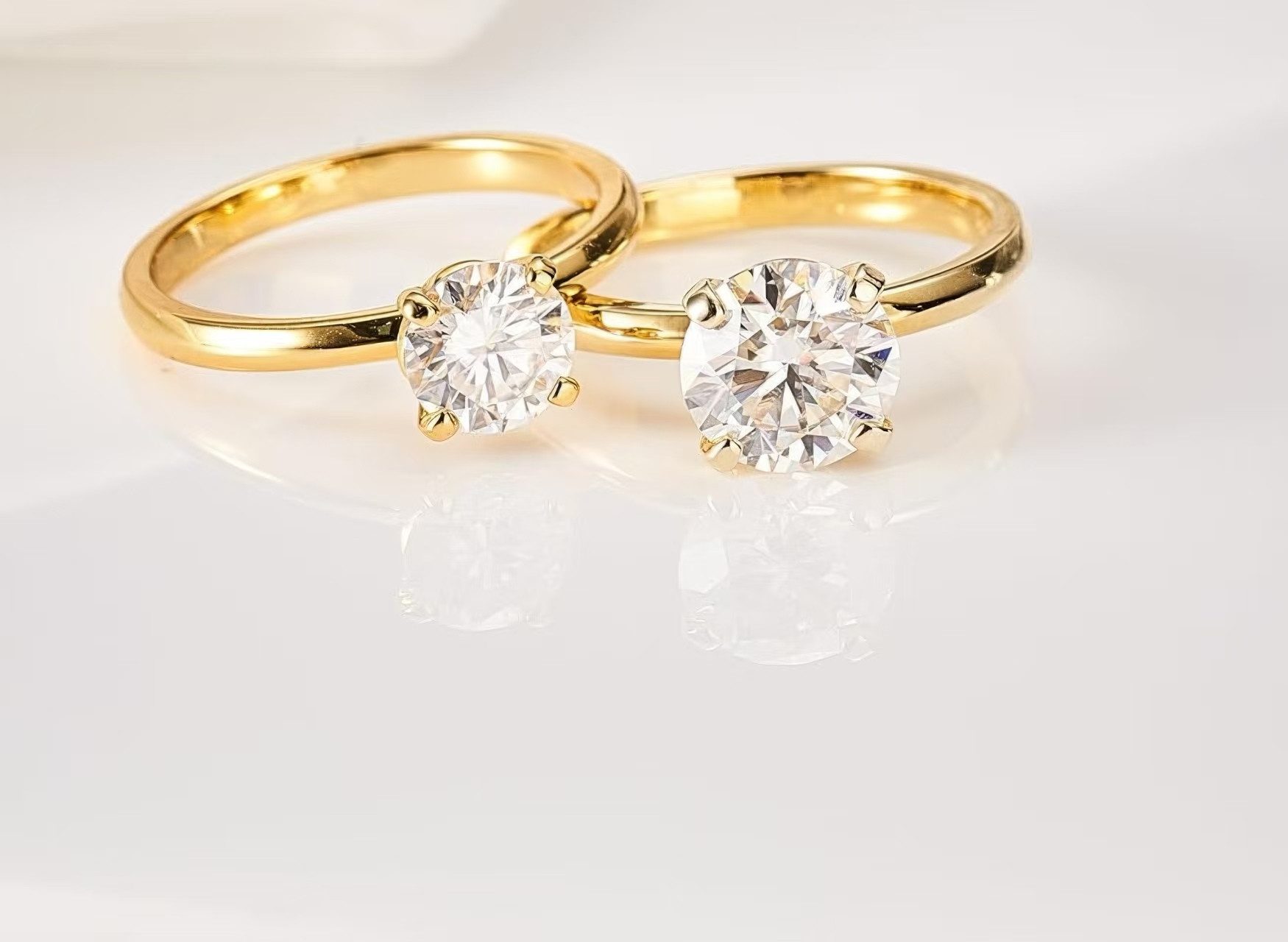 Jumpeak Diamantring Damen 585 Echtgold Ring, engagement ring, 1CT Lab-Zucht günstig online kaufen