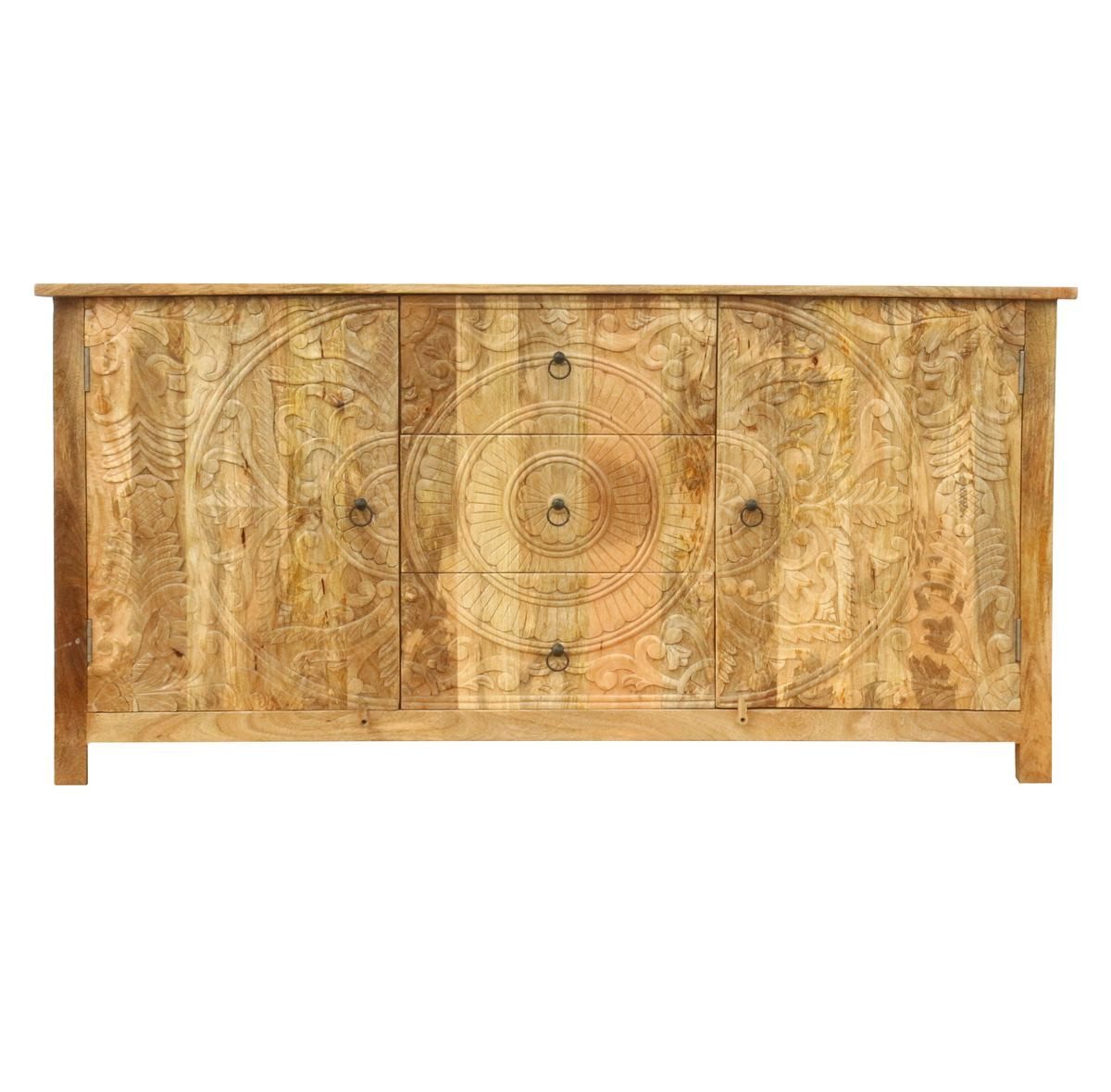 Oriental Galerie Unterschrank Indien Sideboard Nanda Natur 180 cm