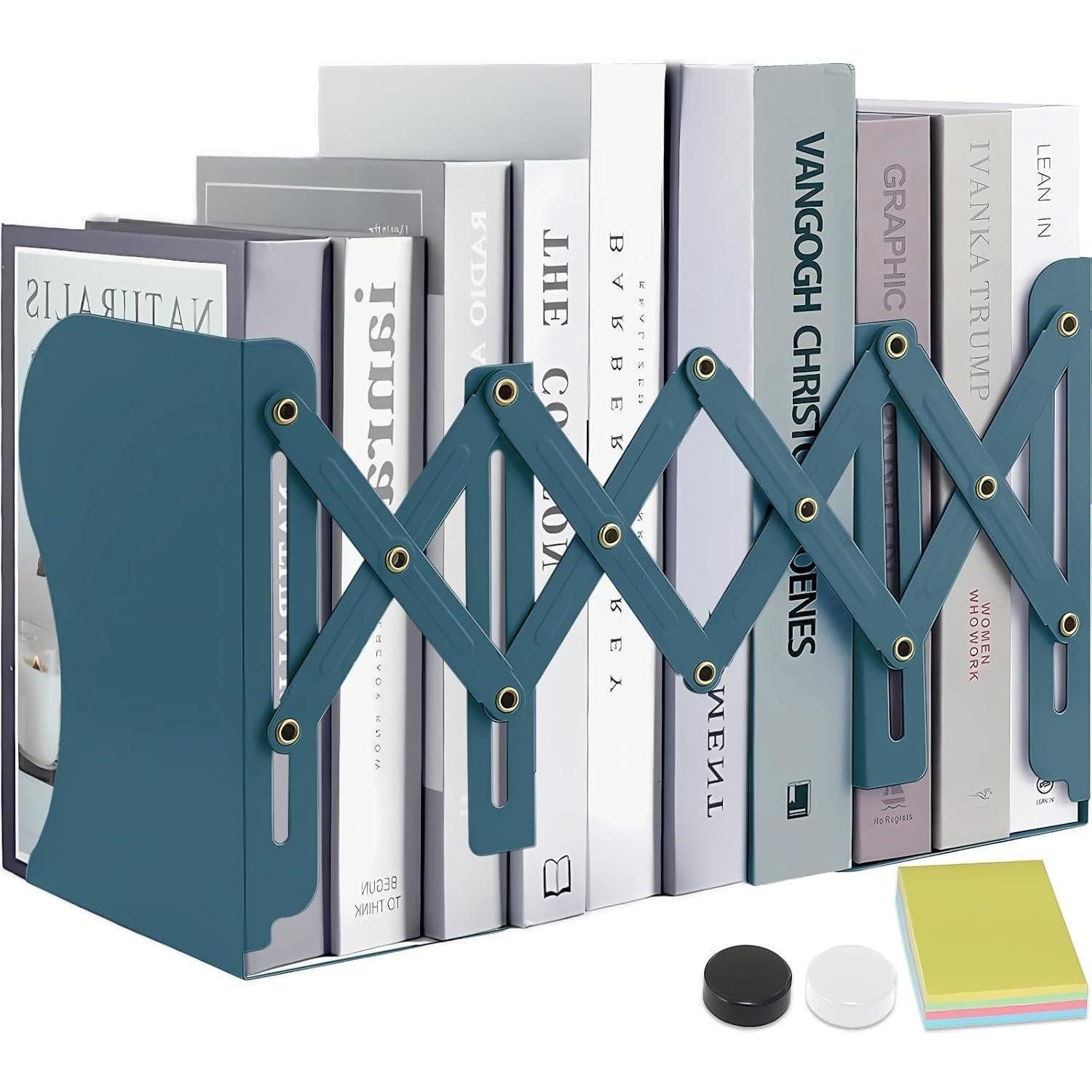 LuxusKollektion Buchstütze Buchstütze Metall verstellbar Kinder Bücherhalter Blau