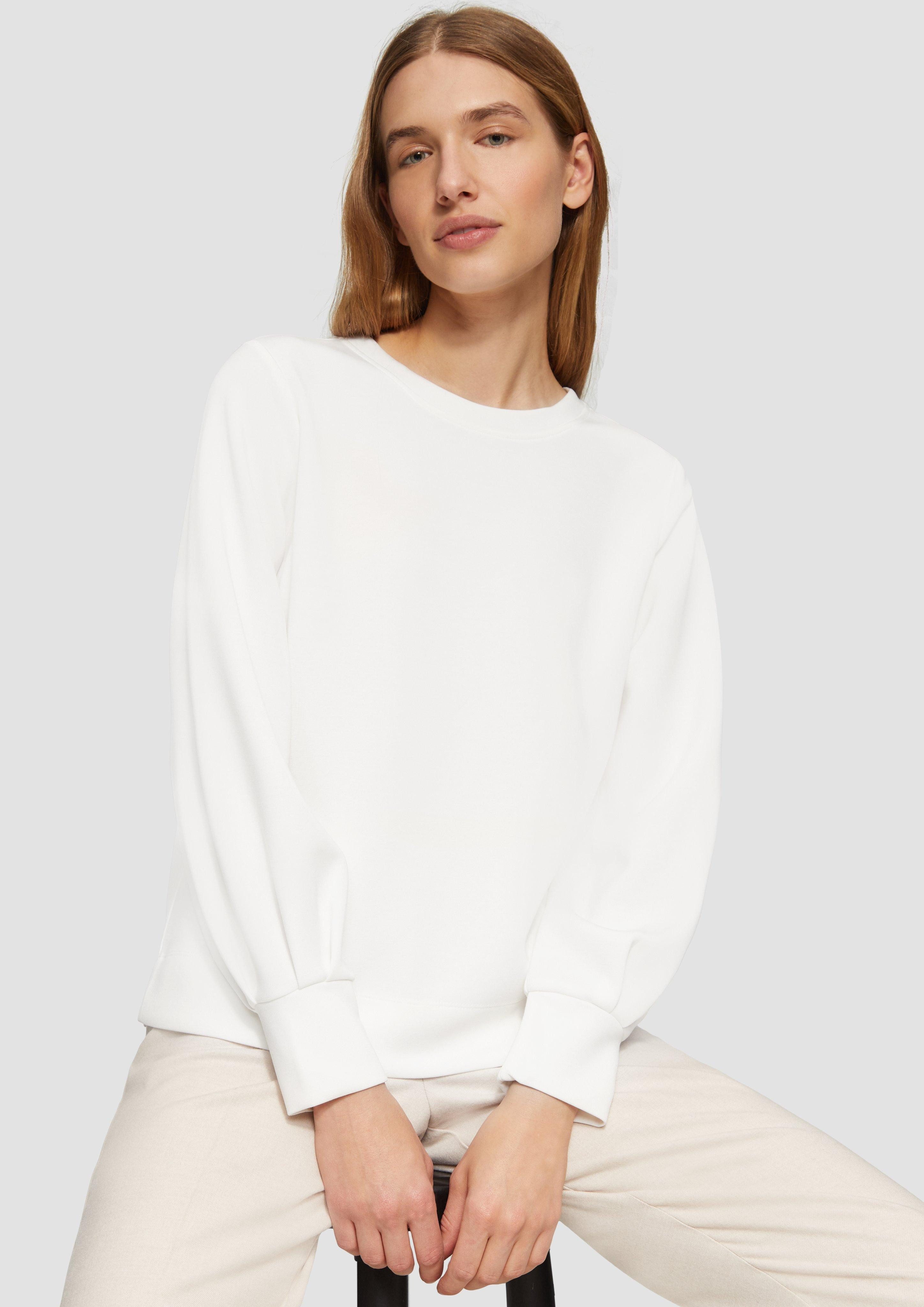 s.Oliver Sweatshirt Scuba-Sweatshirt mit weiten Ärmeln günstig online kaufen