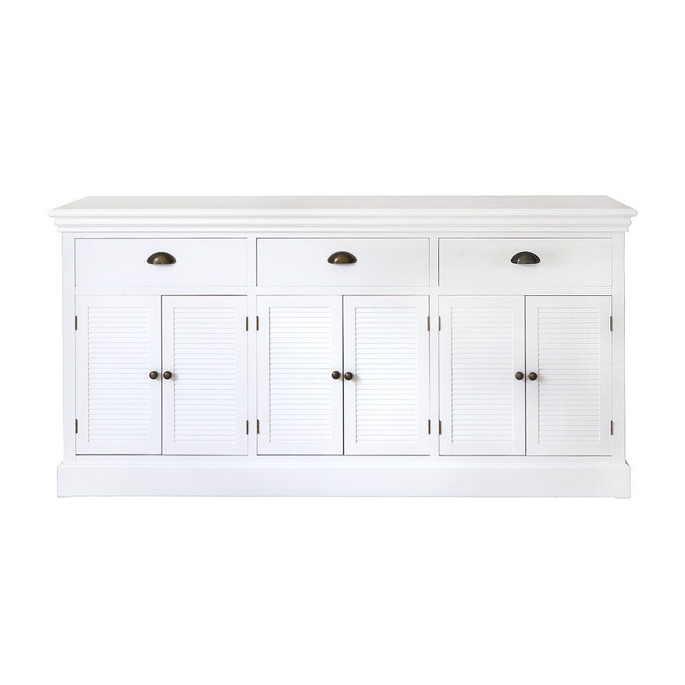 Grafelstein Sideboard Sideboard HAMPTONS weiß Lamellen günstig online kaufen