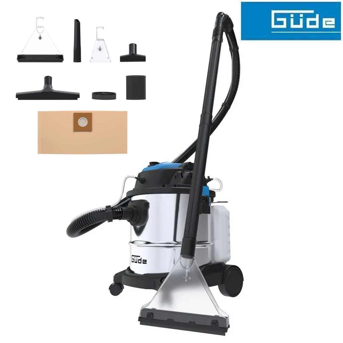 Güde Nass-Trocken-Sauger Güde Waschsauger GWS 1600-20 Teppich Hartböden, Polster Autoreibigung