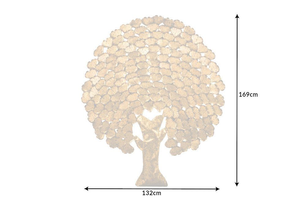 · riess-ambiente Metall · Wohnzimmer gold XXL LIFE · (Einzelartikel, Handarbeit 170cm Urban OF Jungle St), · Wanddekoobjekt 1 · Design TREE Accessoire