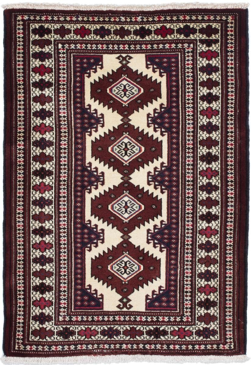 Orientteppich Turkaman 89x134 Handgeknüpfter Orientteppich / Perserteppich, Nain Trading, rechteckig, Höhe: 6 mm