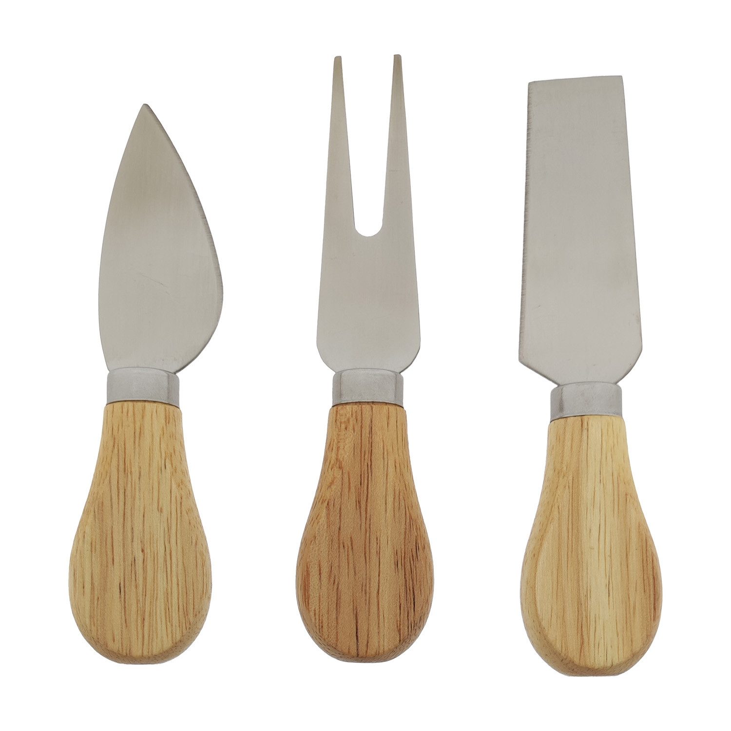 HundB Käsemesser Käsemesser 3er Set Edelstahl Bambus Schwarz, Käsemesserset Messer Käse Käsegabel Bambus