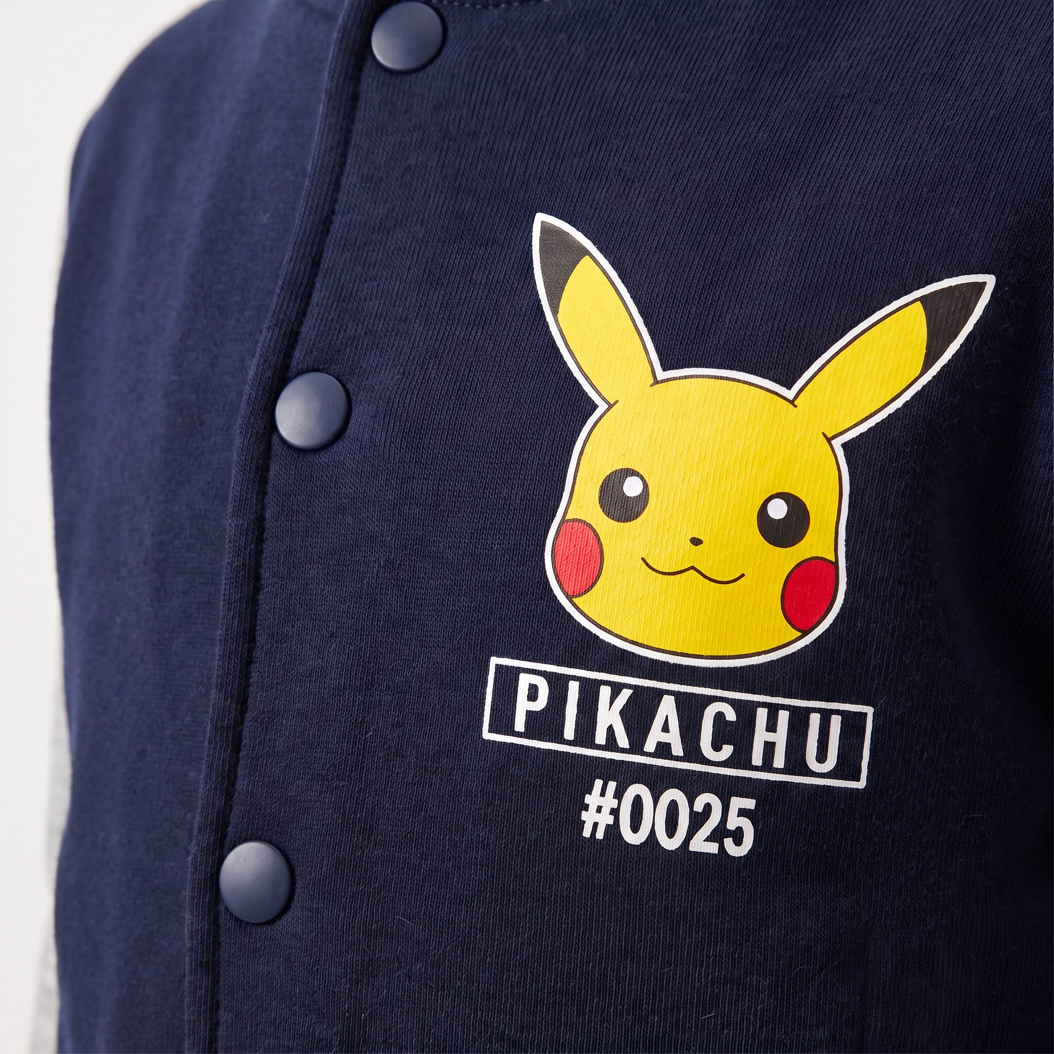 POKÉMON Collegejacke Pokémon Pikachu Kinder Baseballjacke Jungen Jacke mit Druckknöpfen Gr. 98 bis 128 – Bild 5 von 5