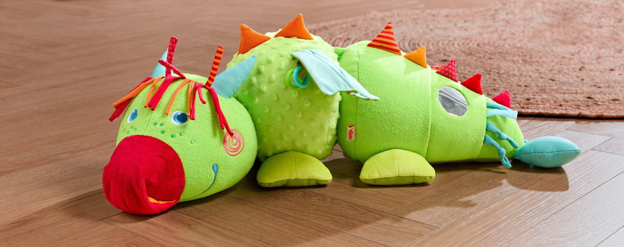 Haba Greifspielzeug Babywelt Multifunktionsspielzeug Entdeckertier Drache Rudy 2012334001