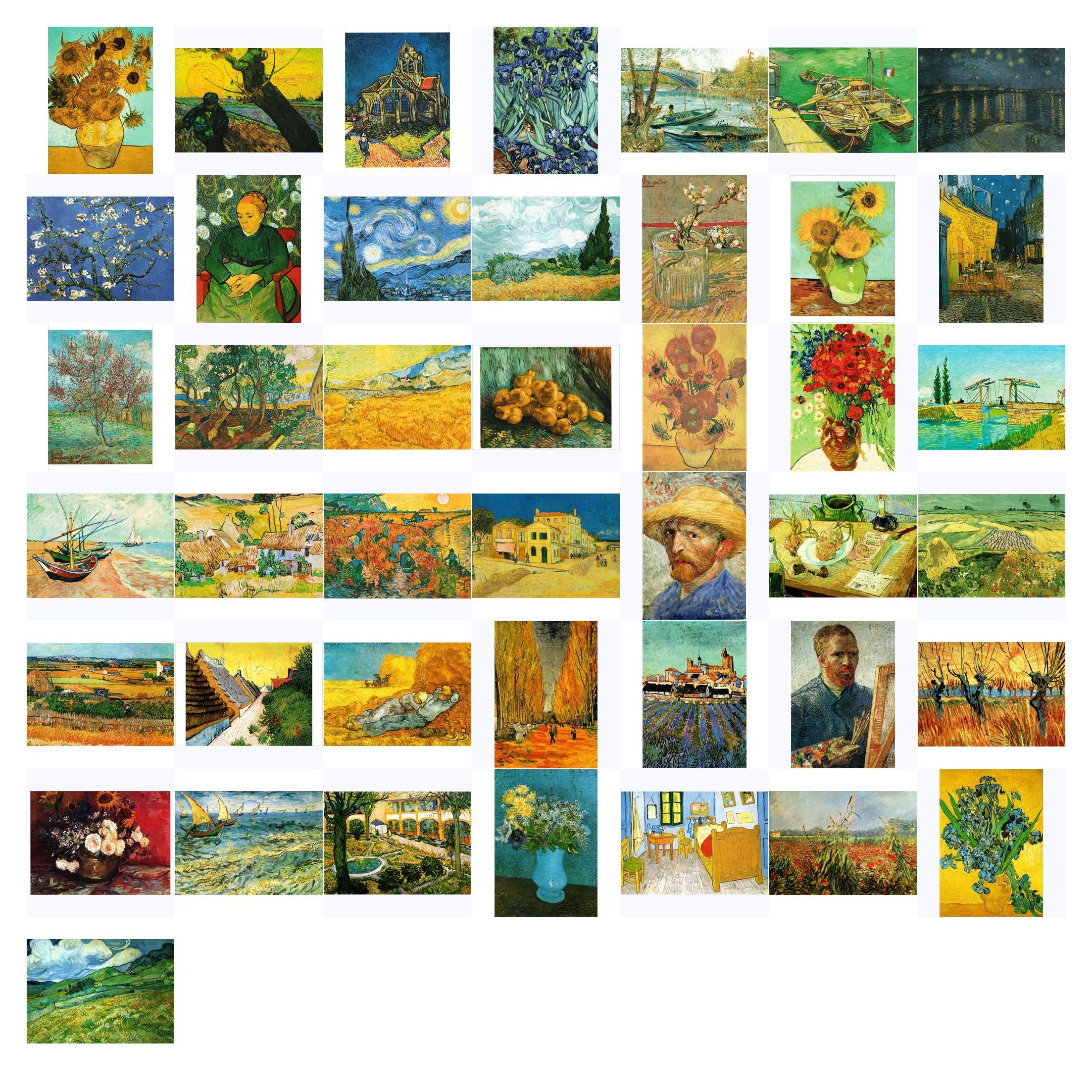 postkarten-universum.de Postkarte Kunstkarten-Komplett-Set Vincent van Gogh