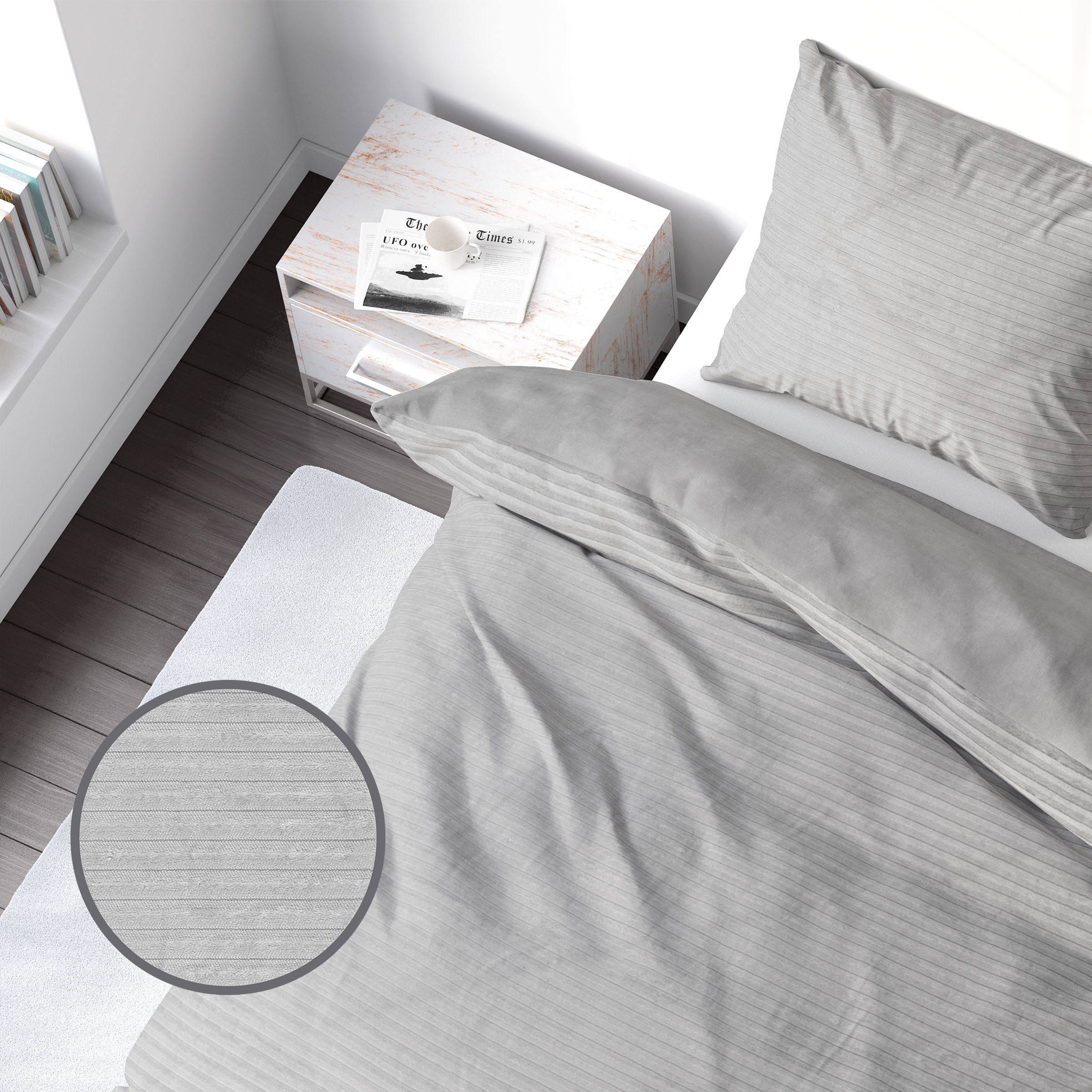 LINKHOFF Wendebettwäsche Cashmere Cord Bettwäsche - Bettwäsche-Set 135x200 günstig online kaufen