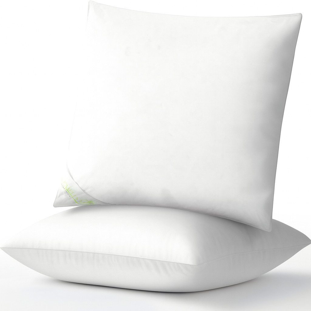 Beautissu Kopfkissen 2er Set Daunenkissen 80x80 BeauNuit FK, 80x80cm, Kopfkissen 80x80 Daunen & Federn – Federkissen
