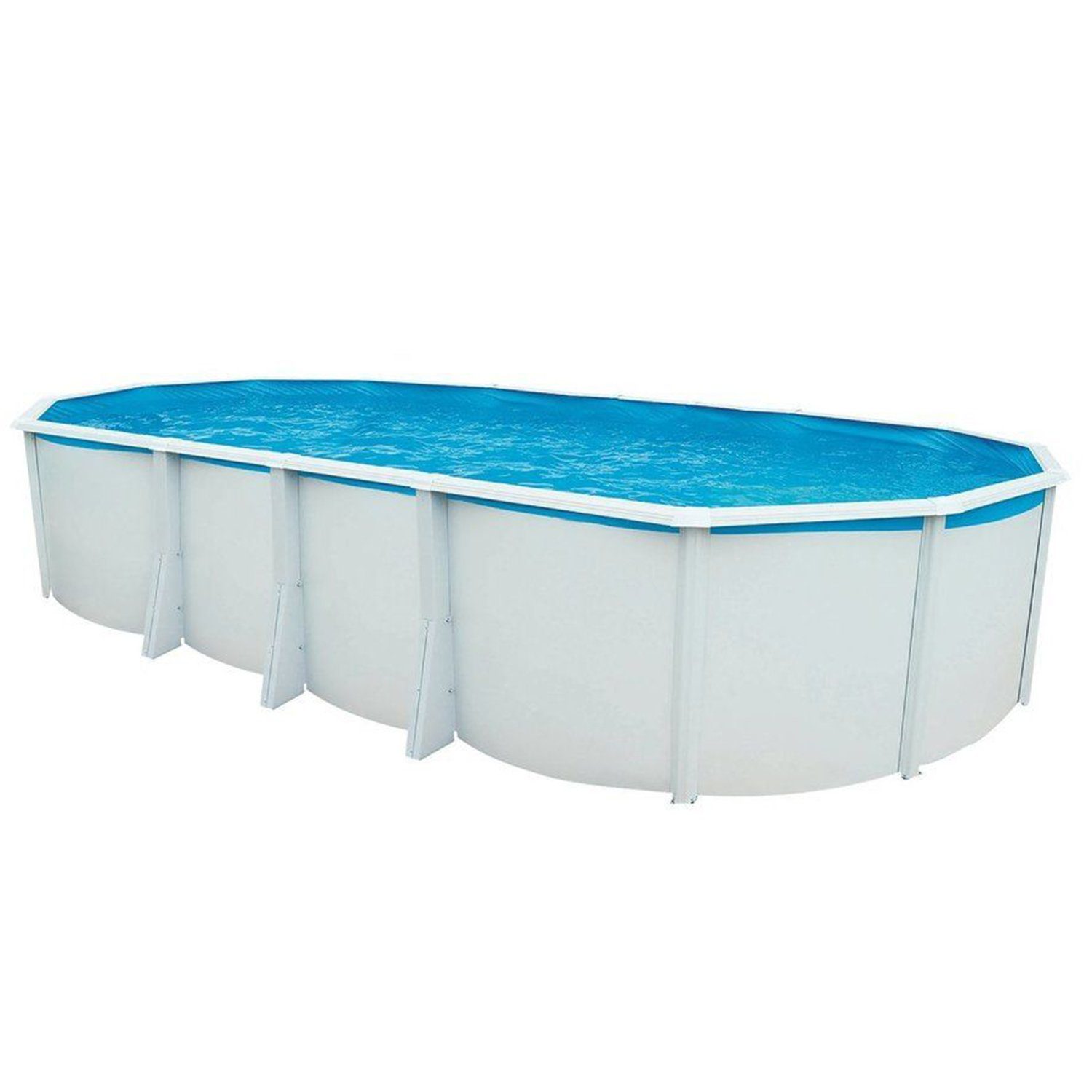 Steinbach Pool Ovalpool Stahlwand Swimming Pool Set "Highline" (weiß, 730 x 366 x 132 cm)