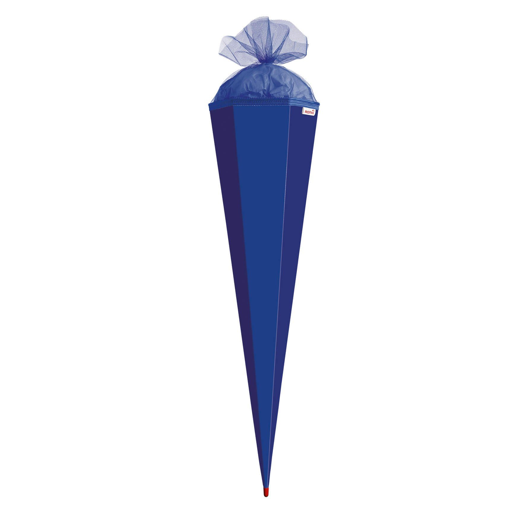 Roth Schultüte Roth XXL-Basteltüte ultramarinblau, 100cm, eckig, Tüllverschluss, Verschluss Tüll