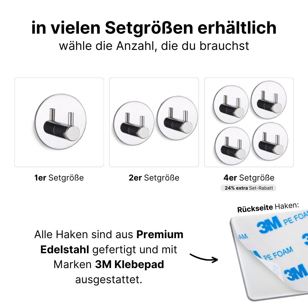 LIVINA HOME Handtuchhaken Haken selbstklebend Bad und Küche, Handtuchhalter günstig online kaufen