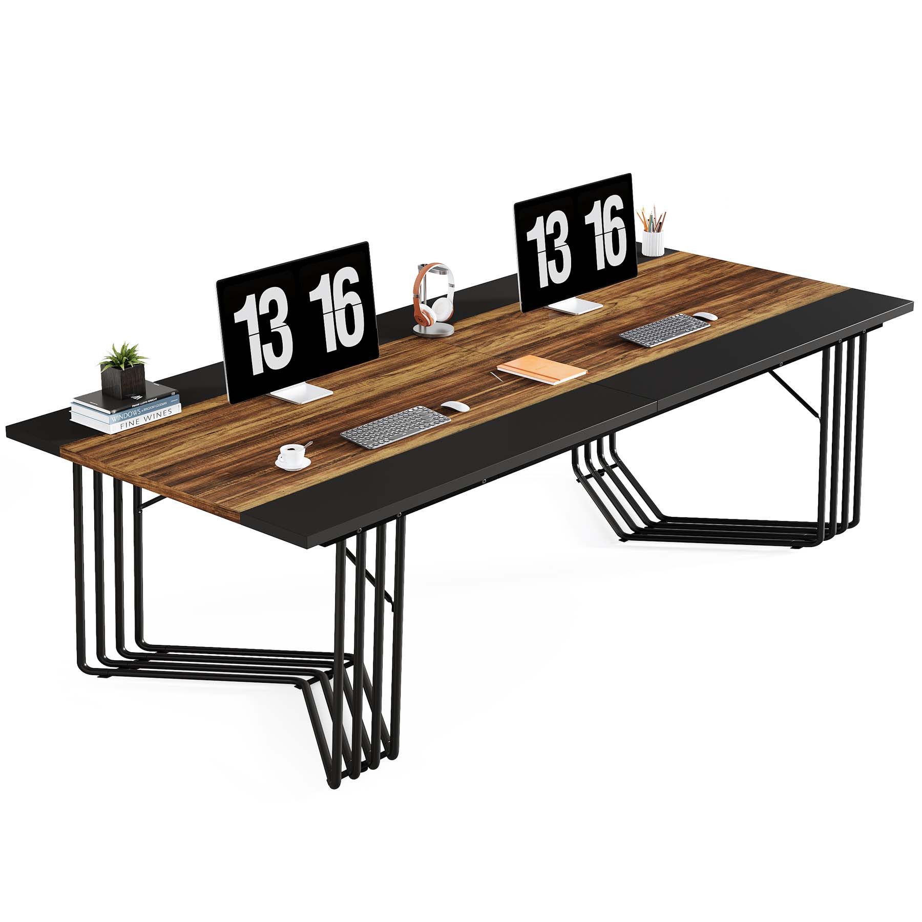 Tribesigns Schreibtisch 200cm Konferenztisch, 2 Personen Computertisch Home günstig online kaufen