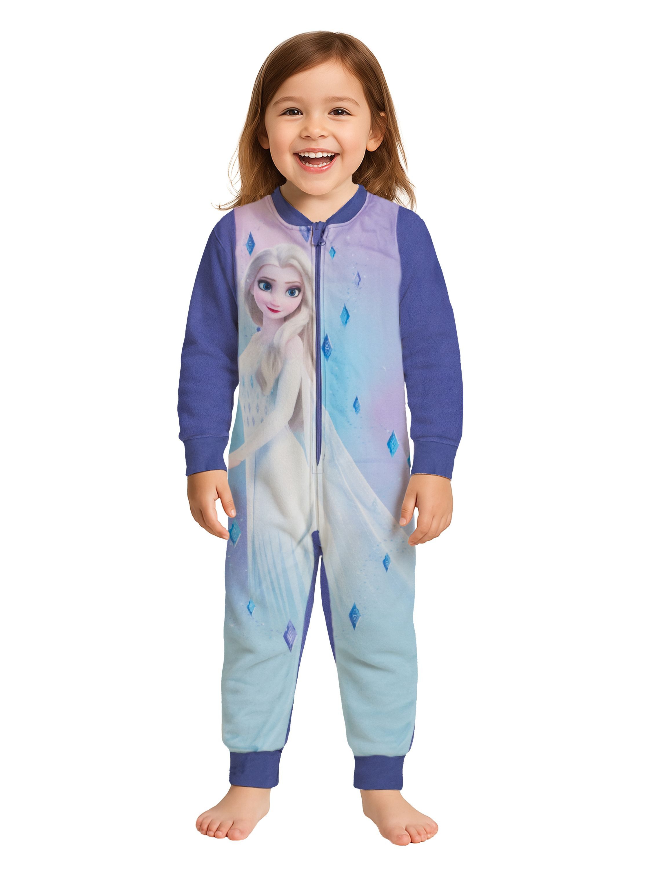 Jumpsuit Disney Die Eiskönigin Jumpsuit Elsa Frozen Overall Pyjama Schlafanzug