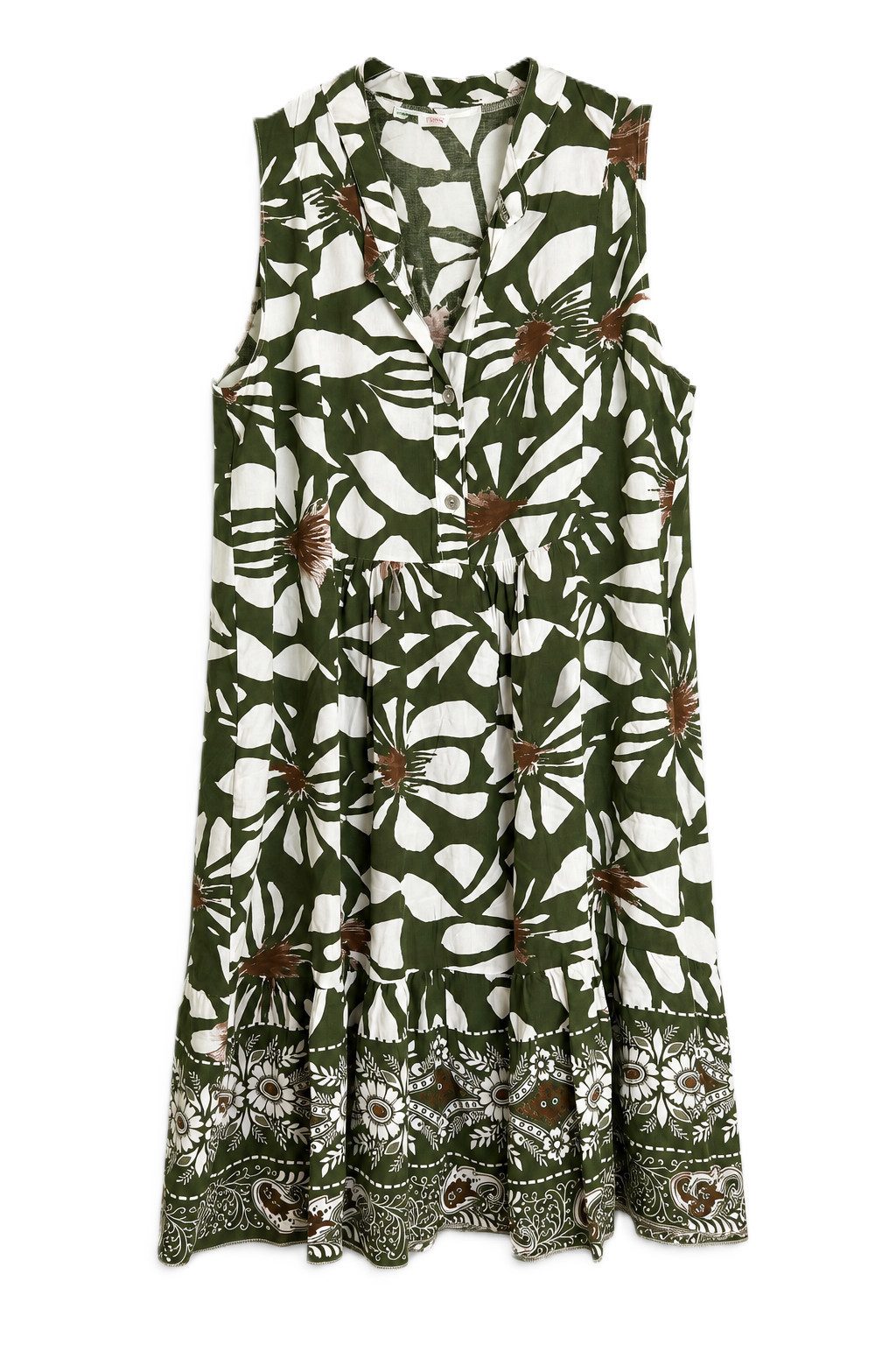 ITALY VIBES Sommerkleid - geblümtes Midikleid Ärmellos - sommerliches Kleid Damen ONE SIZE - passend von Größe S bis L