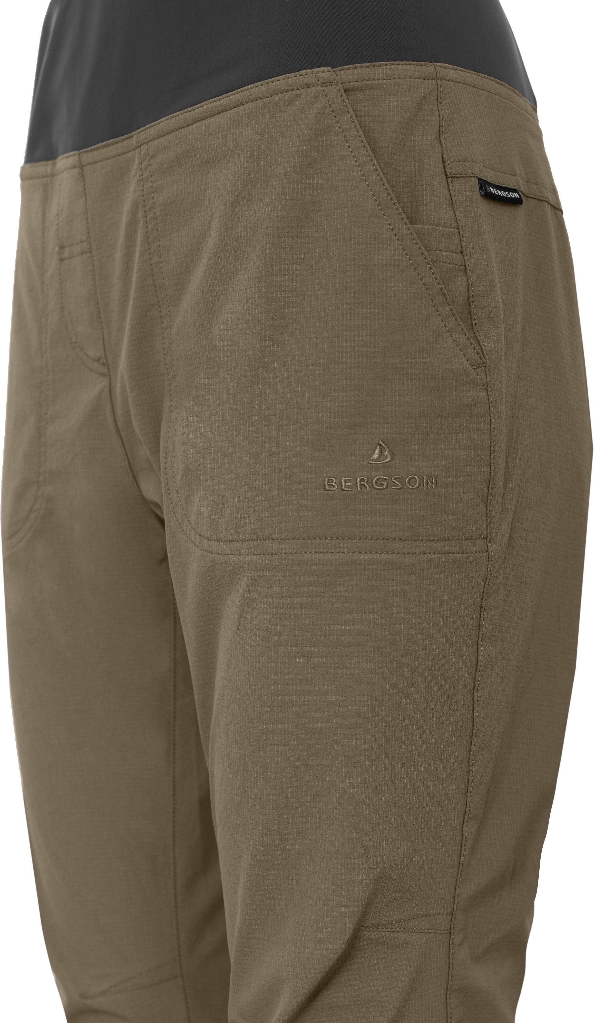 Bergson Outdoorhose PUSULA COMFORT Capri Damen 3/4 Wanderhose, leicht, elastisch, strapazierfähig, Normalgröße