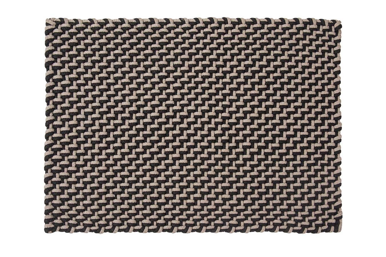 PAD Gästehandtücher Fußmatte 'Pool' schwarz/sand 72*92 cm