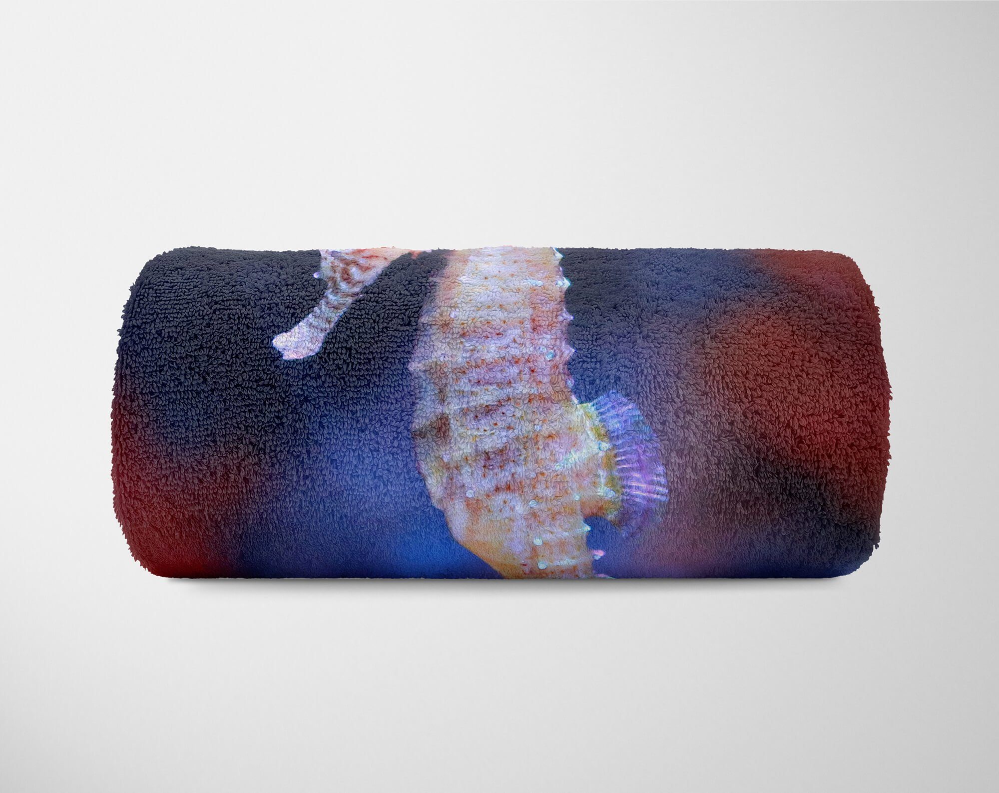Tiermotiv Handtuch Art Handtücher Baumwolle-Polyester-Mix mit Strandhandtuch Handtuch unter, (1-St), Sinus Saunatuch Kuscheldecke Seepferdchen